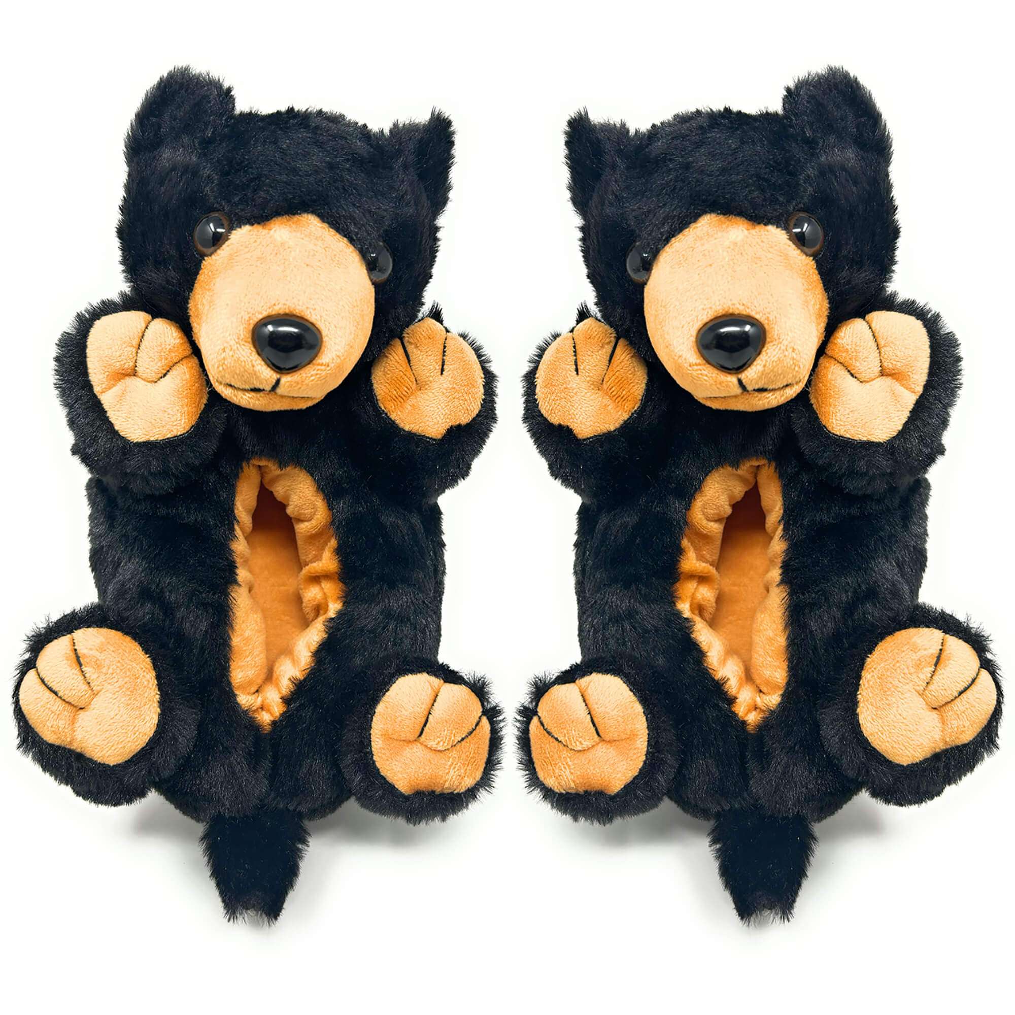 Homer the Black Bear Plush Animal Slippers for Womens Oooh Yeah
