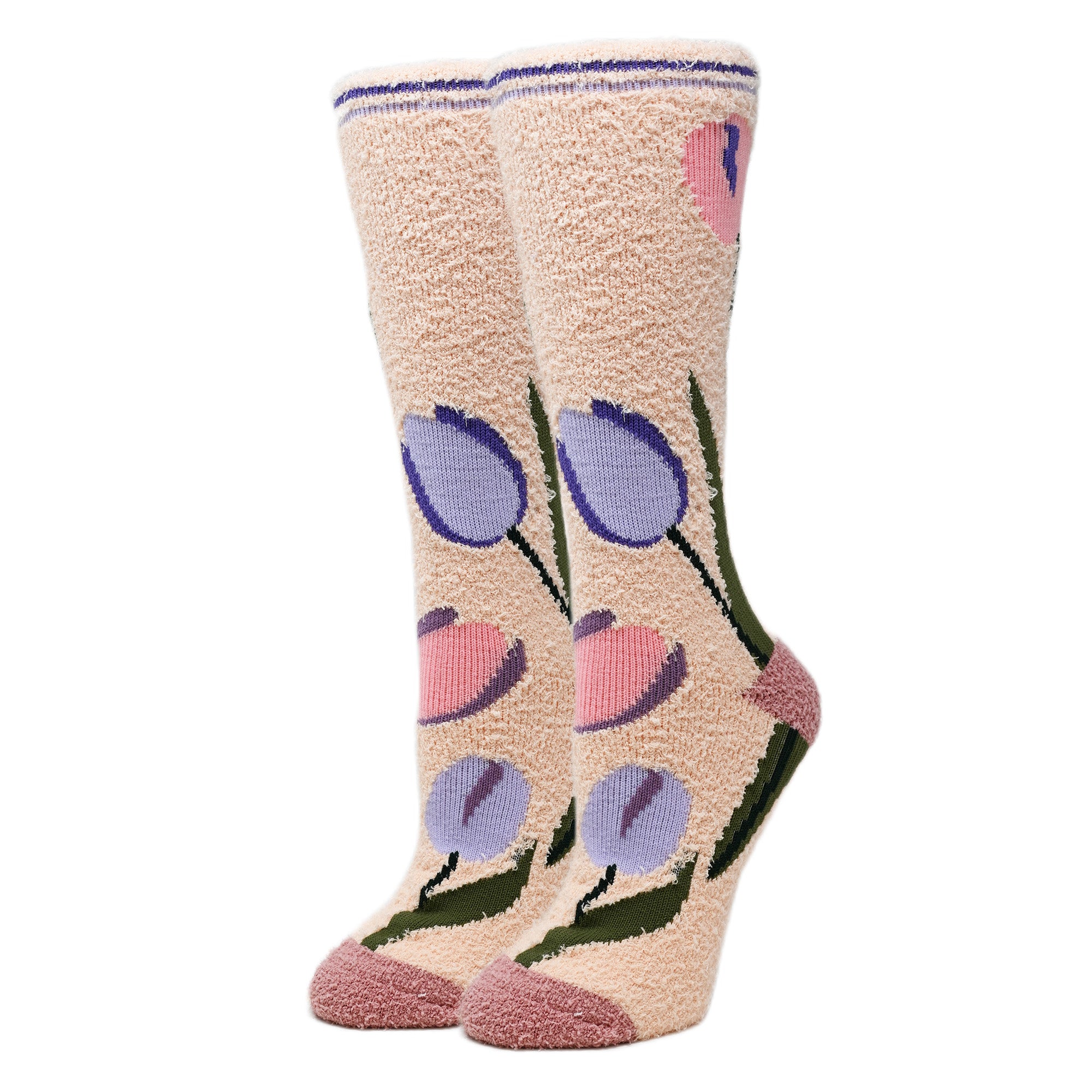 Emma Socks, Fuzzy Crew Socks For Women