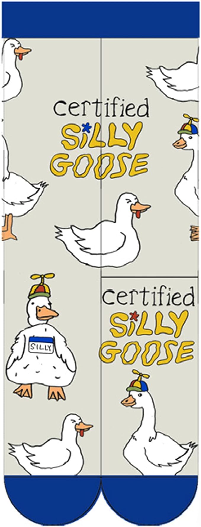 Silly Goose Socks, Funny Crew Socks for Men