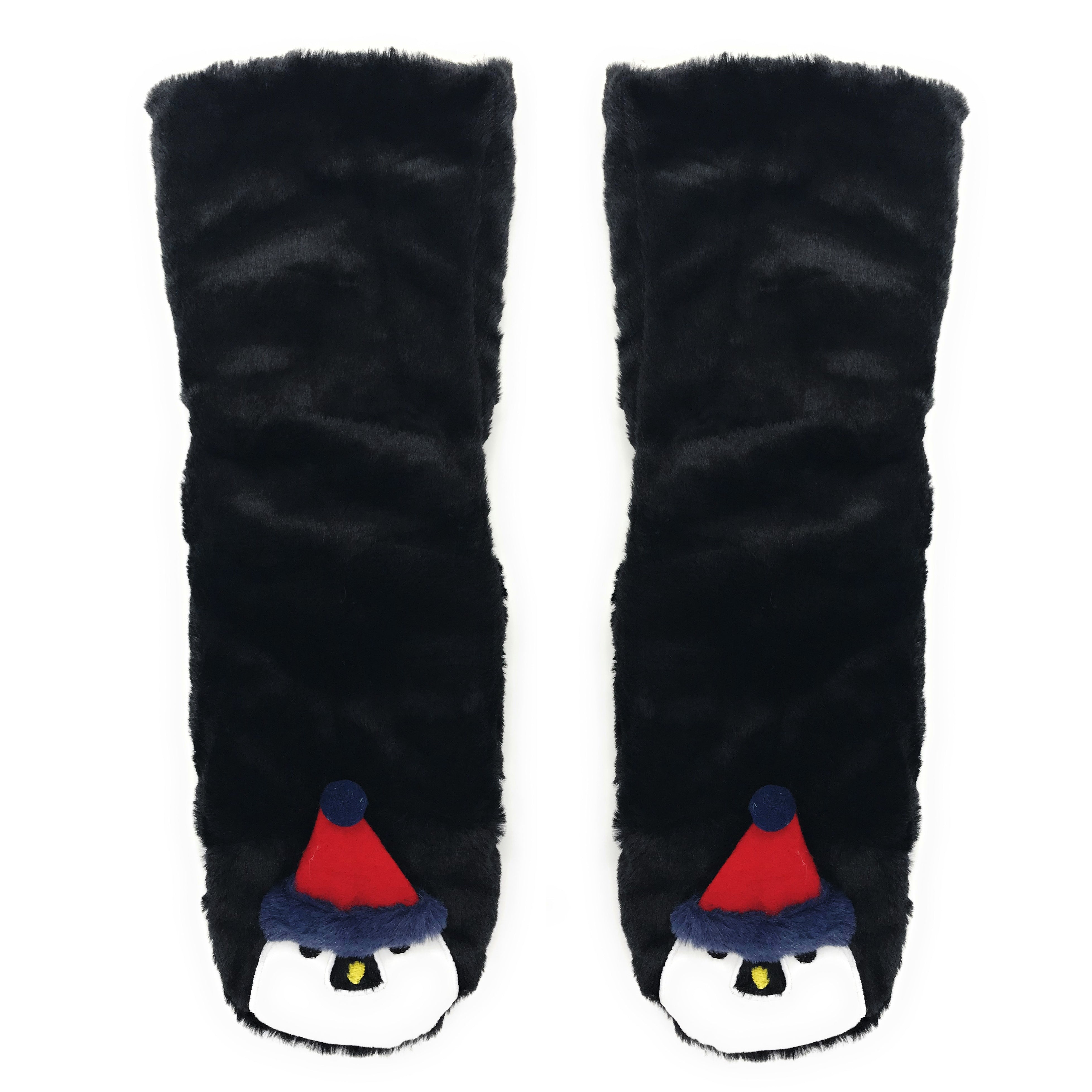 Penguin Plush Sherpa Slipper Socks for Women
