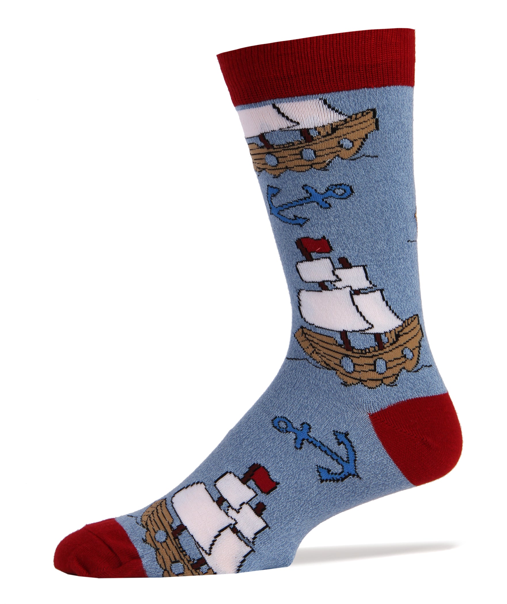 Let's Sail Socks | Novelty Crew Socks For Men