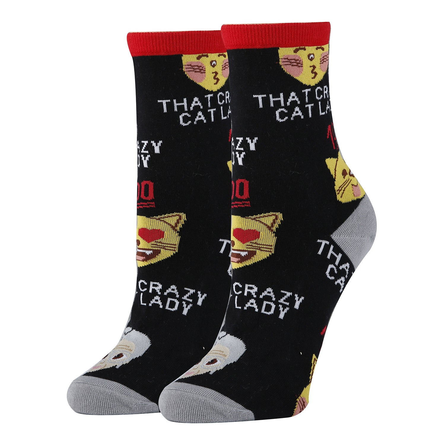 Crazy Cat Lady Socks | Novelty Crew Socks For Women