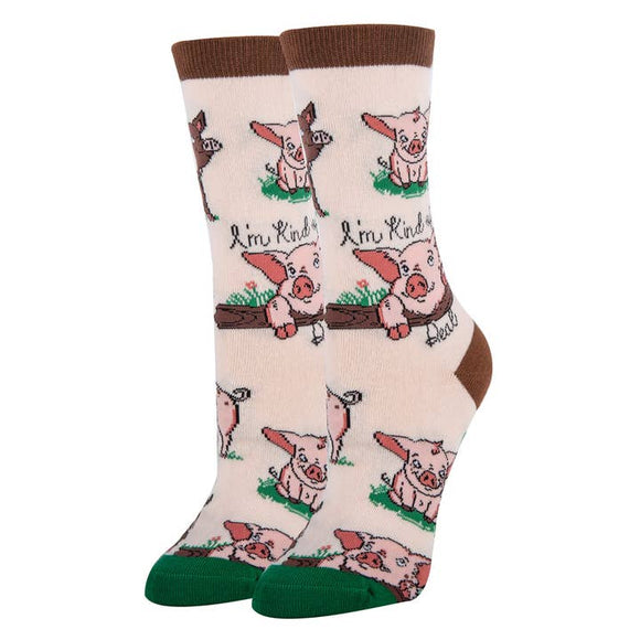 Pig Deal Socks | Funny Crew Socks for Women