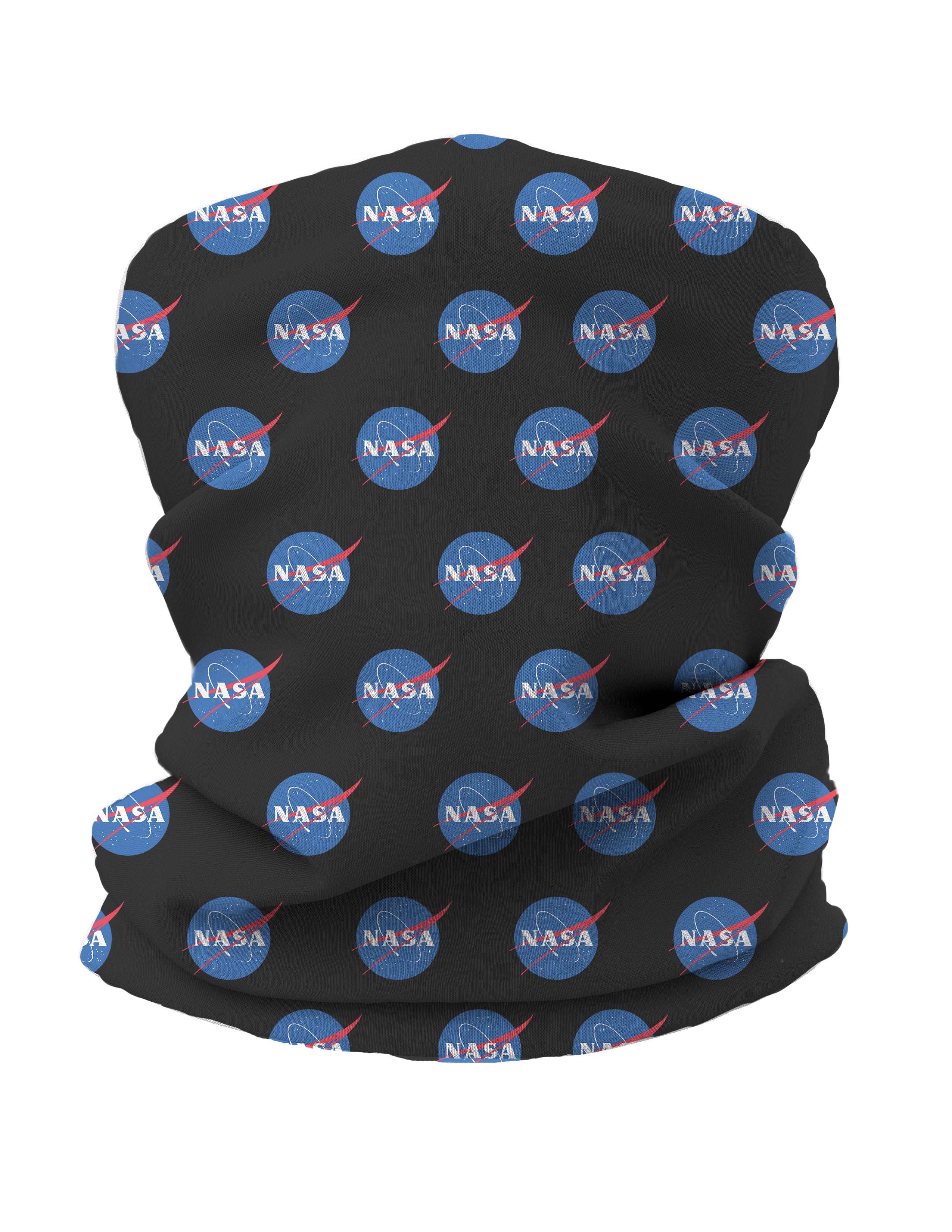 Black NASA Bandana, Gaiter Neck & Face Covering