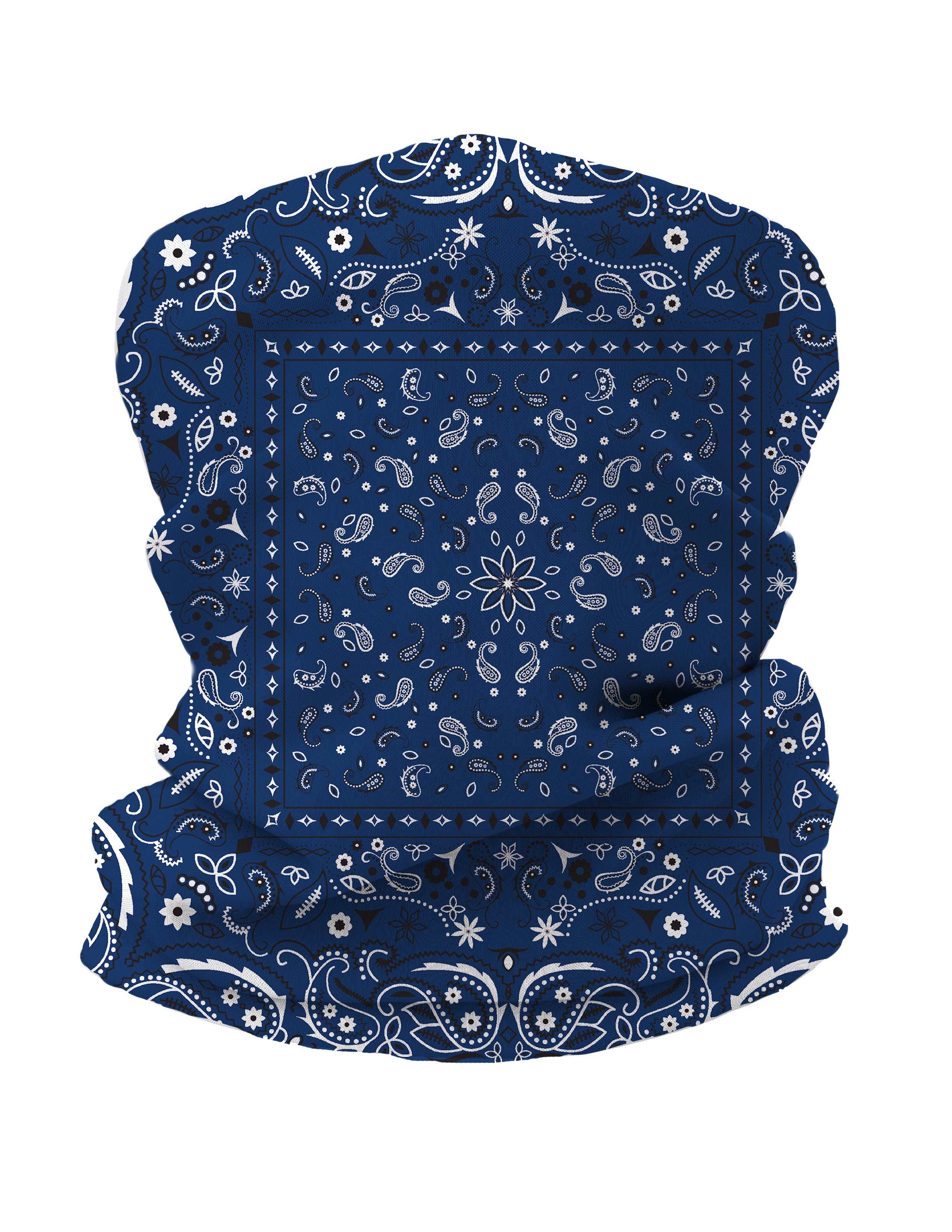 Blue Lake Paisley Bandana | Gaiter Face Covering