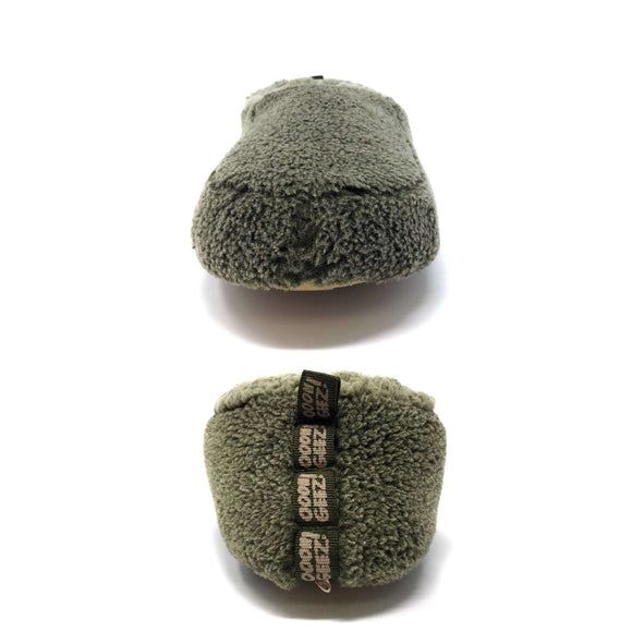 olive sherpa slippers for men