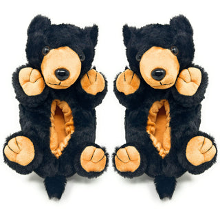 Black Bear Hugs Kid's Slippers