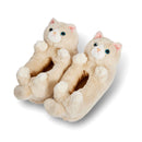 Pair of plush cat-shaped kids' slippers 