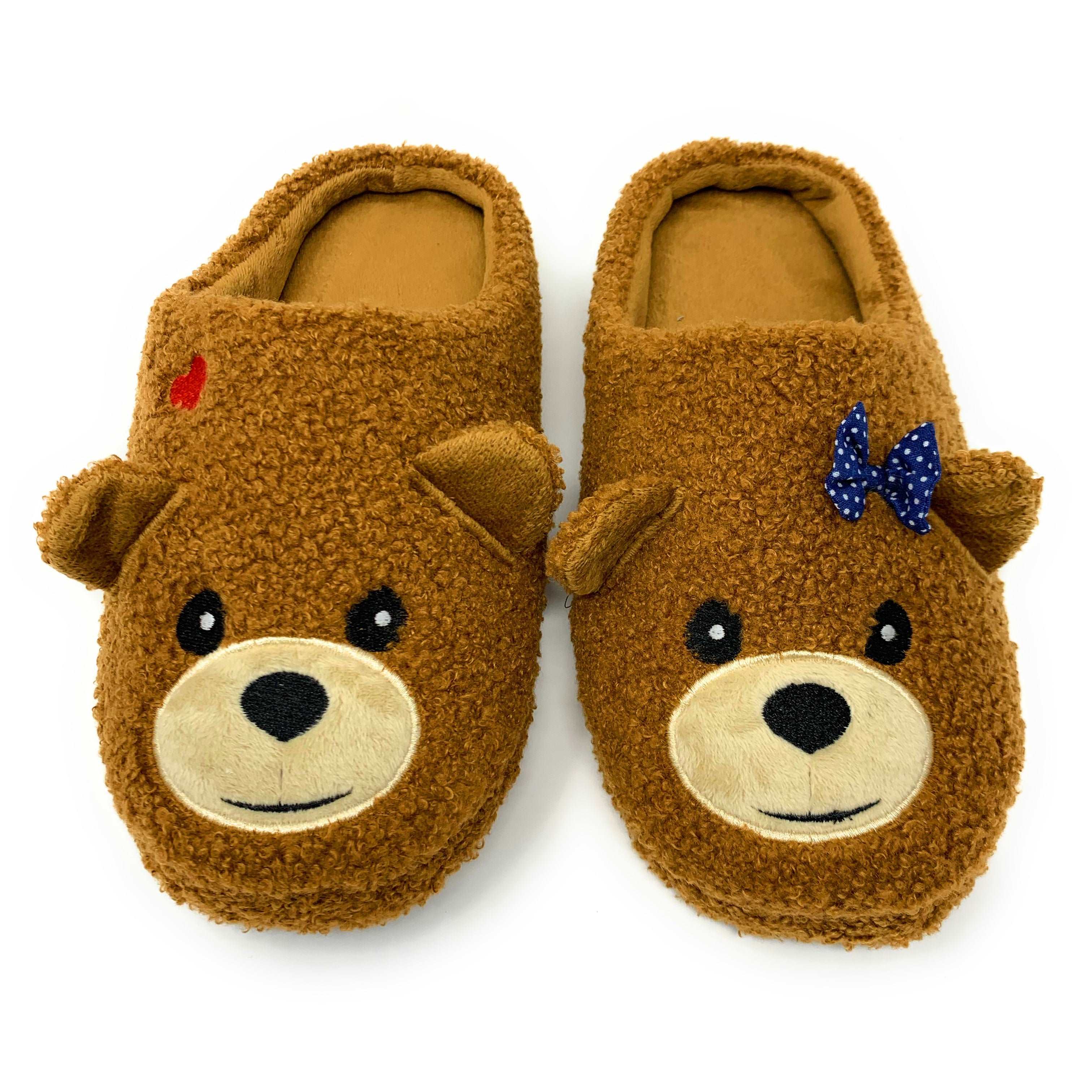 Bear Hug Furry Friends Slip On Slippers for Women