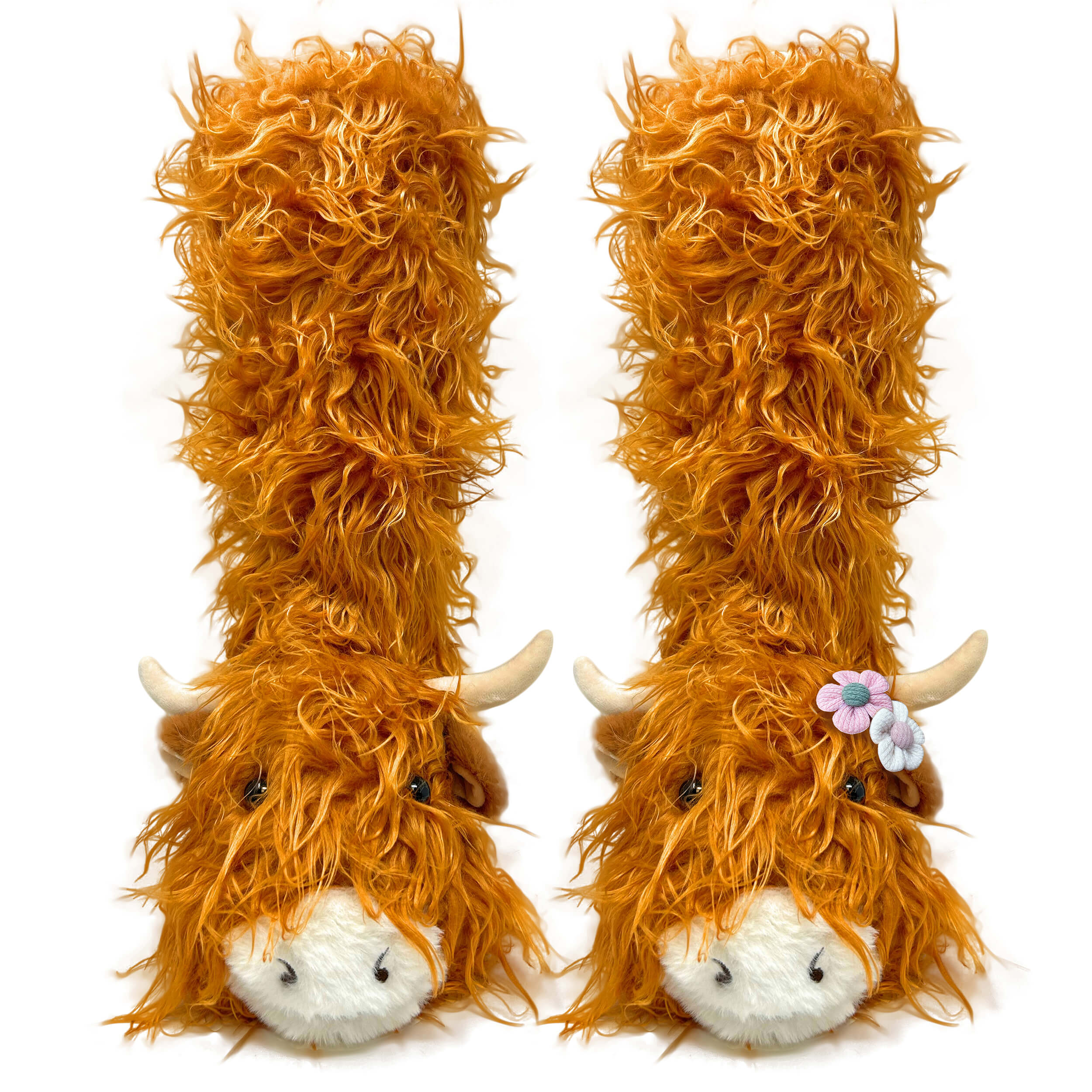 Calcetines tipo pantuflas para niños Highland Cattle