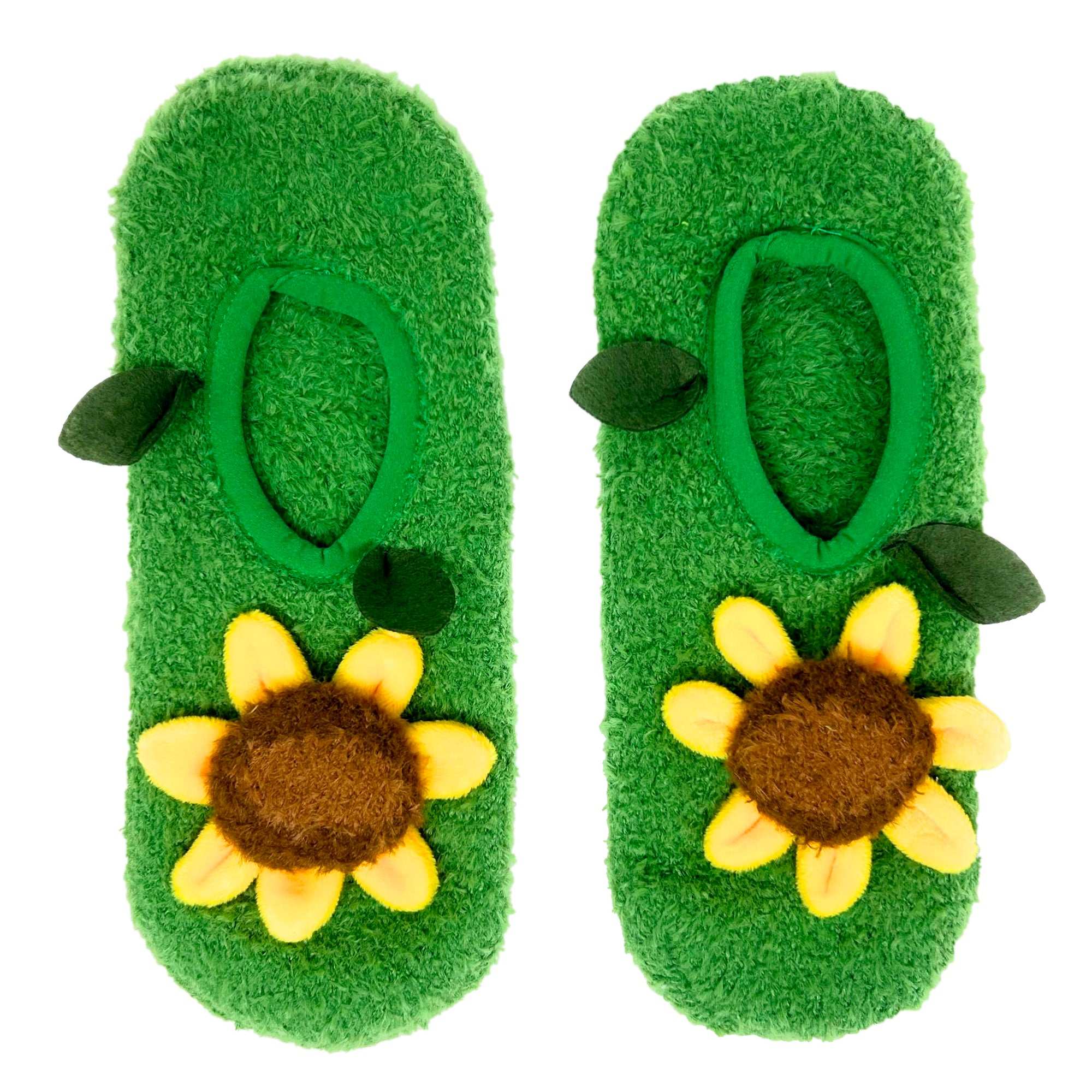 Sun Flower Fuzzy Grip Socks for Women | Oooh Yeah! Socks