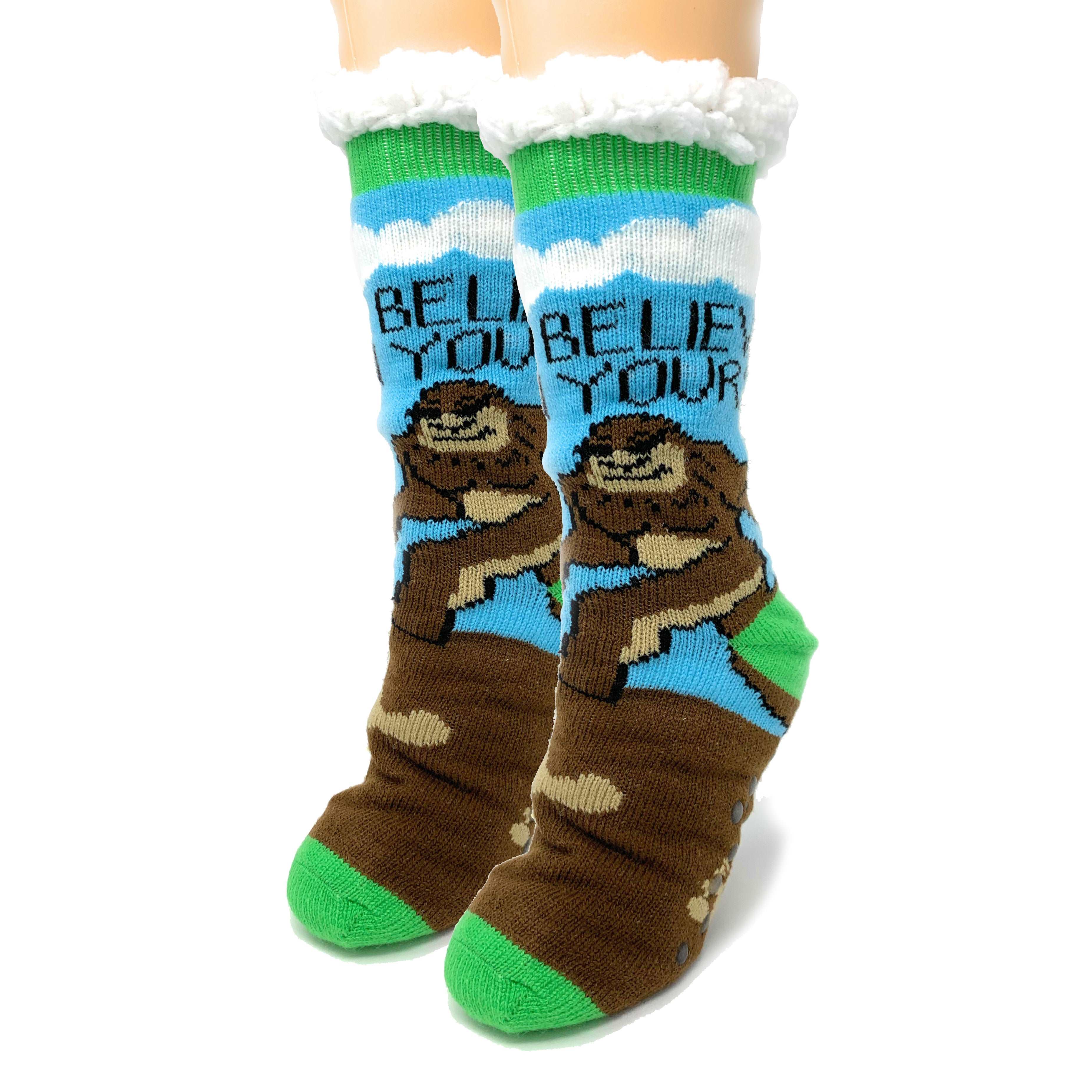 Believe Sherpa Slipper Socks for Women