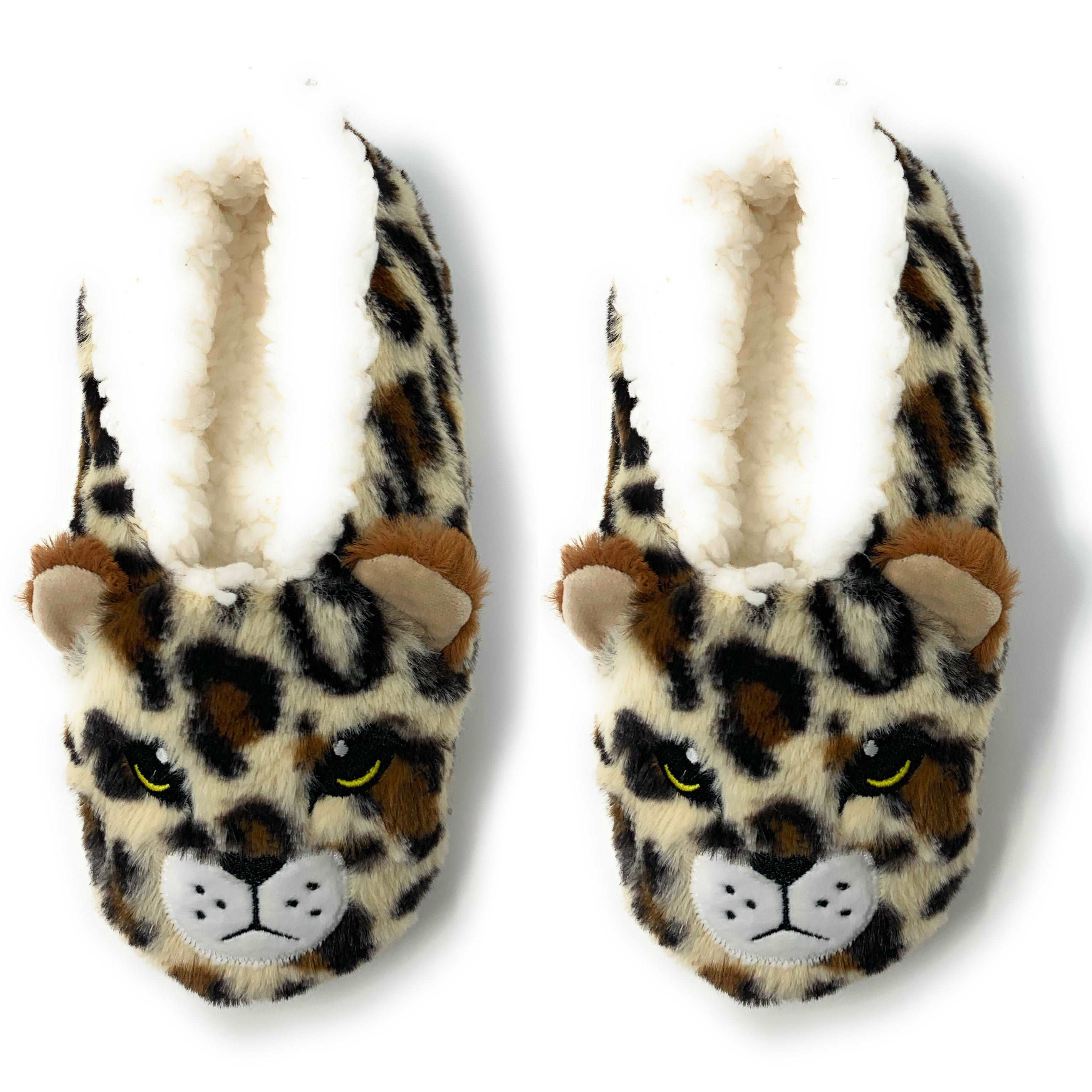 Cheetah Bang Sherpa Slippers for Kids