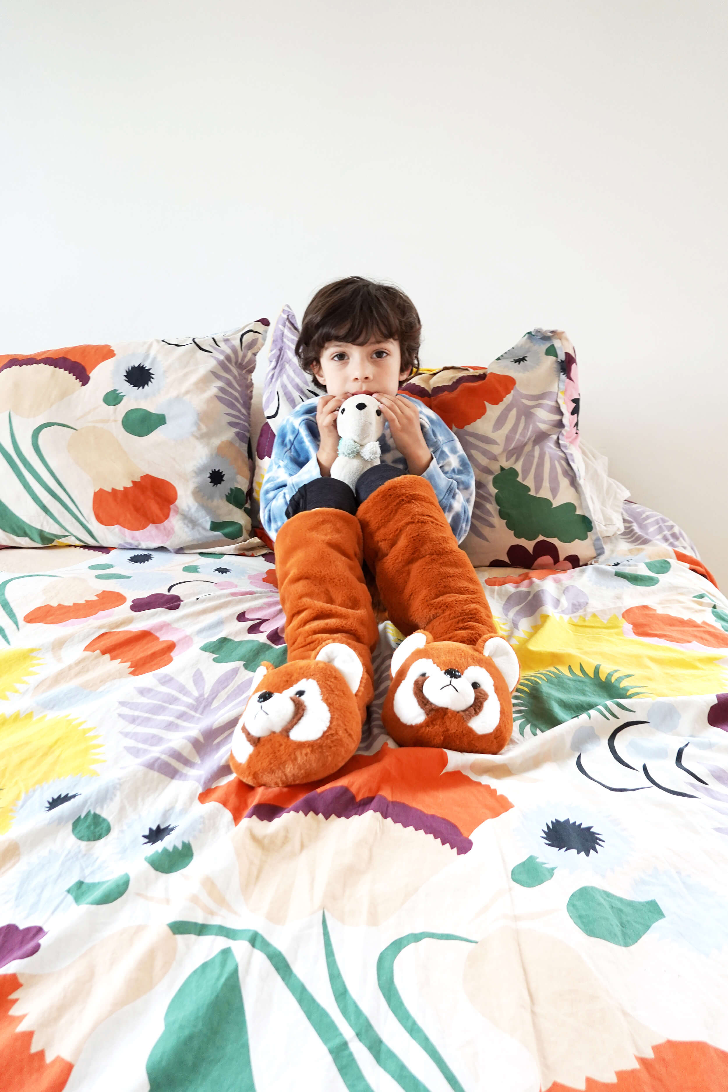Calcetines tipo pantuflas para niños Red Panda-2