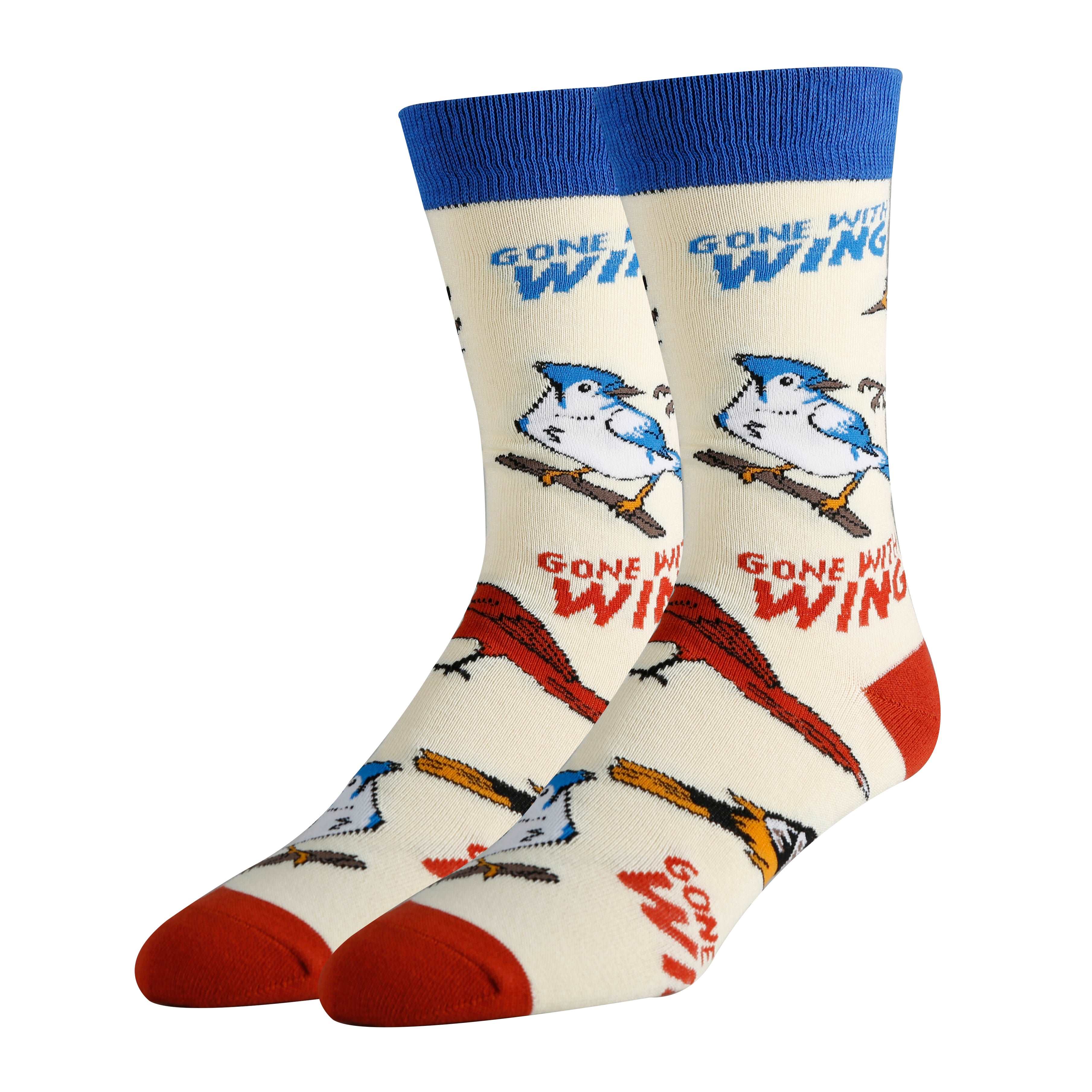 Birds The Word Socks | Funny Crew Socks For Men