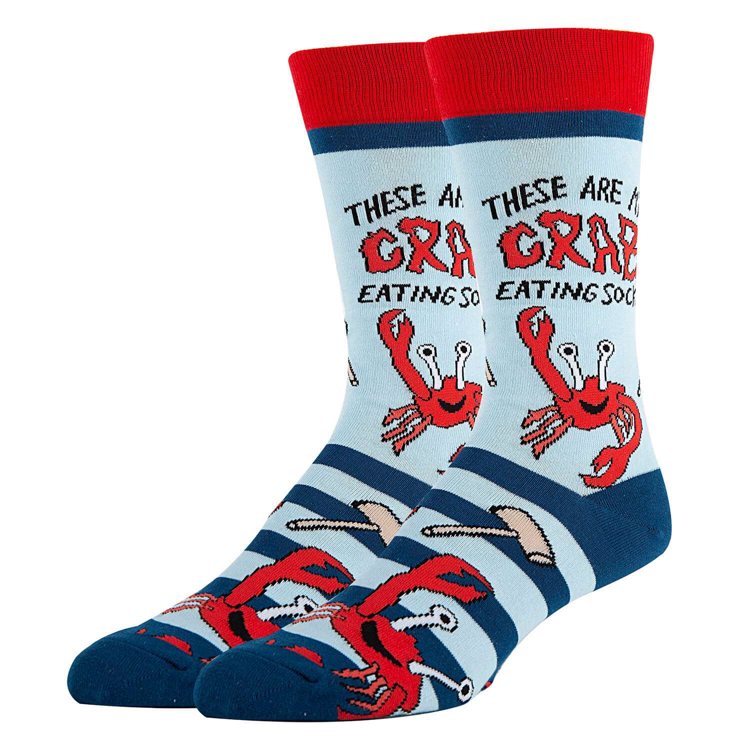 Crab Eating Socks | Novelty Crew Socks For Mens