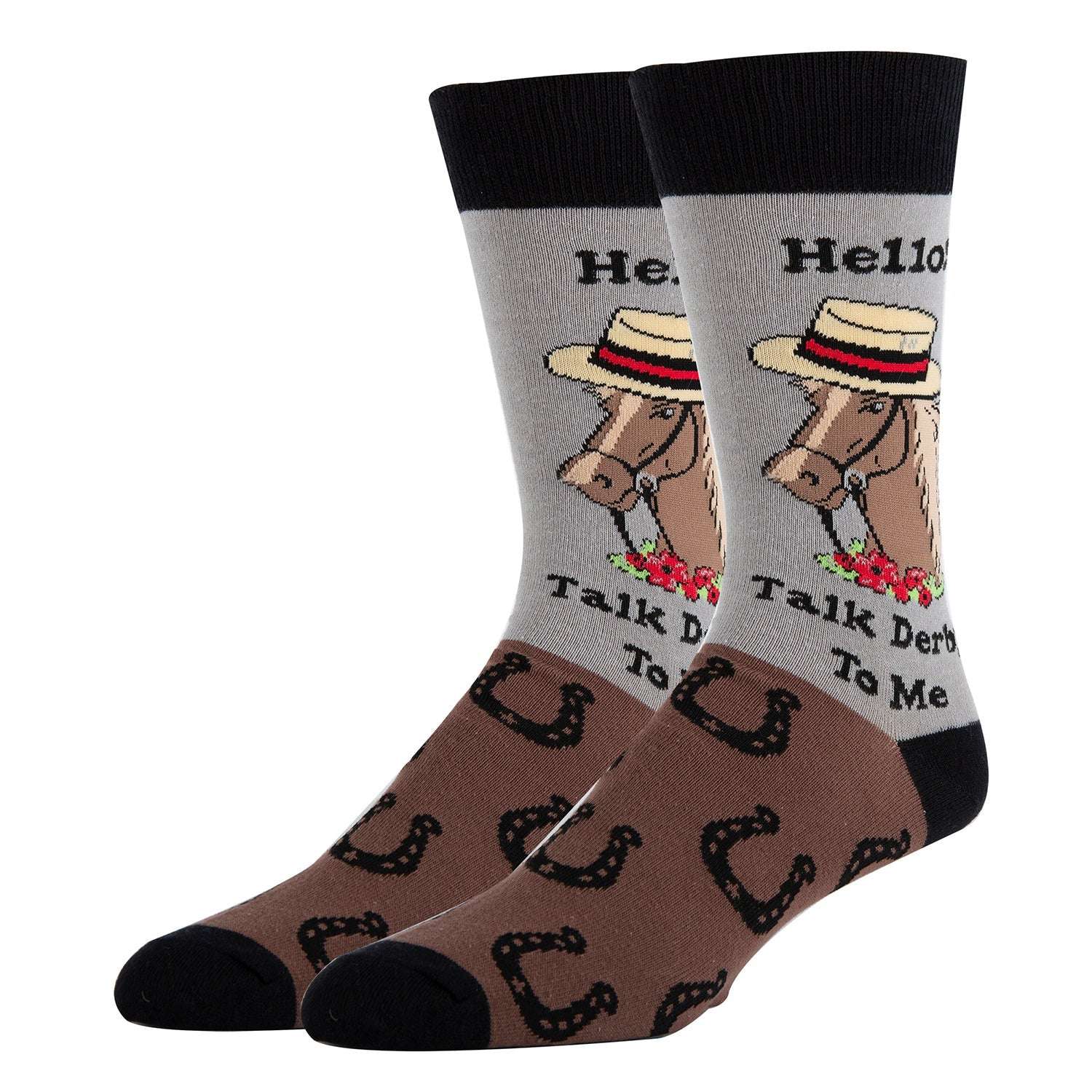 Talk Derby Socks | Novelty Crew Socks For Mens