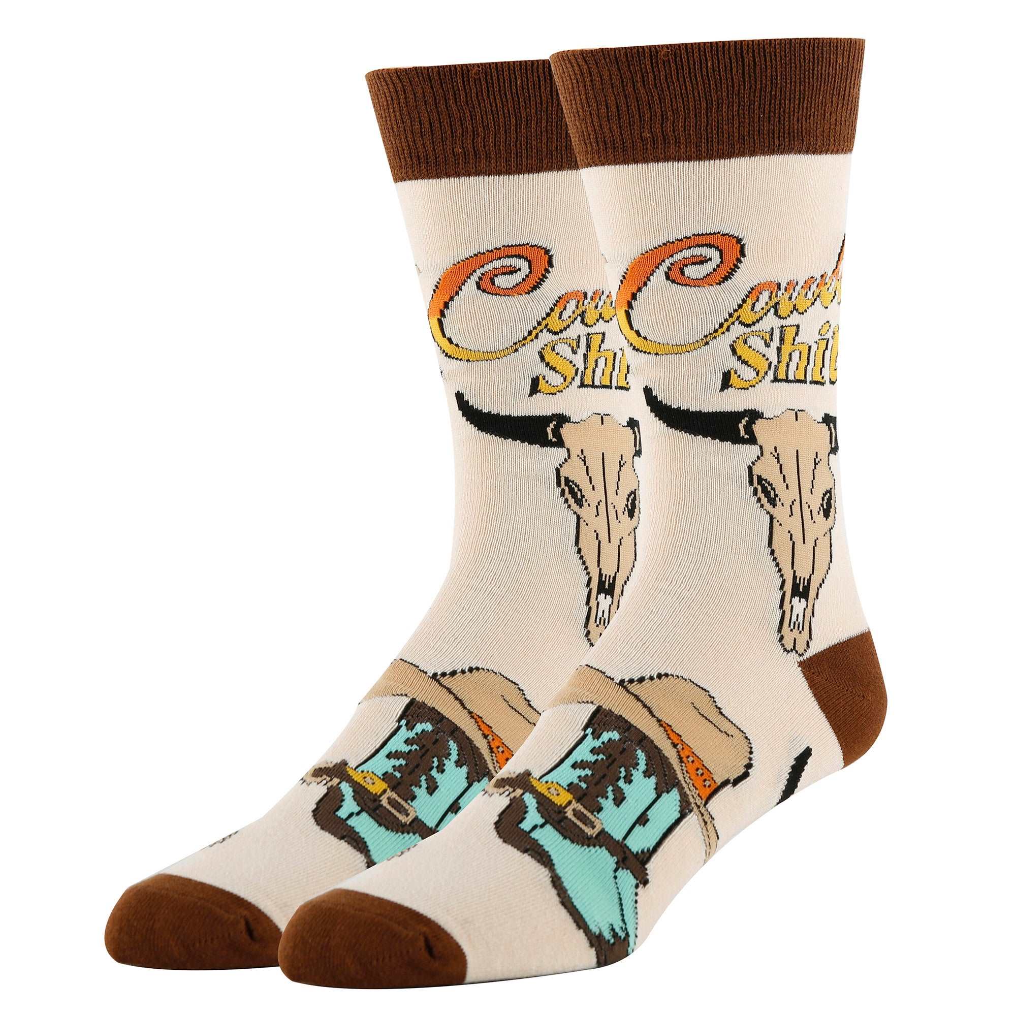 Cowboy Socks | Funny Crew Socks for Men