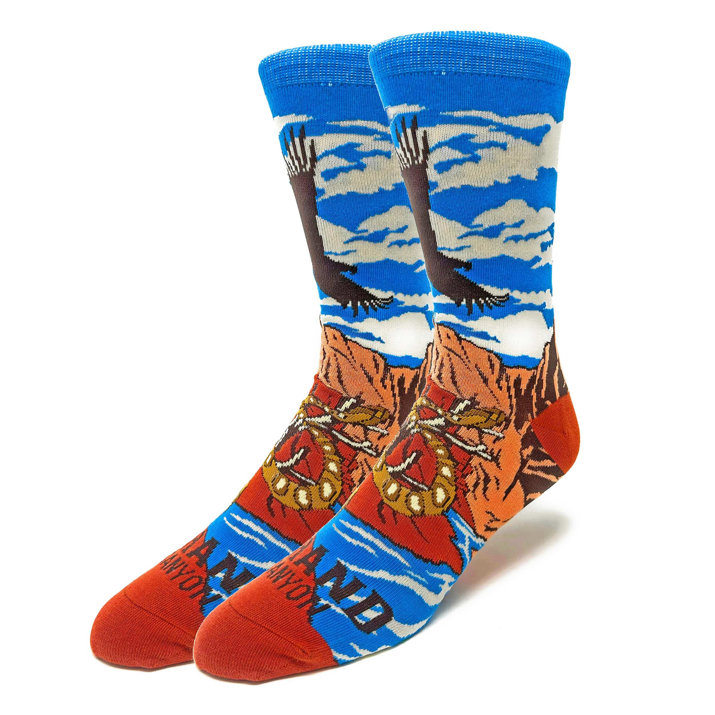 Grand Canyon Views Socks | Funny Crew Socks for Men