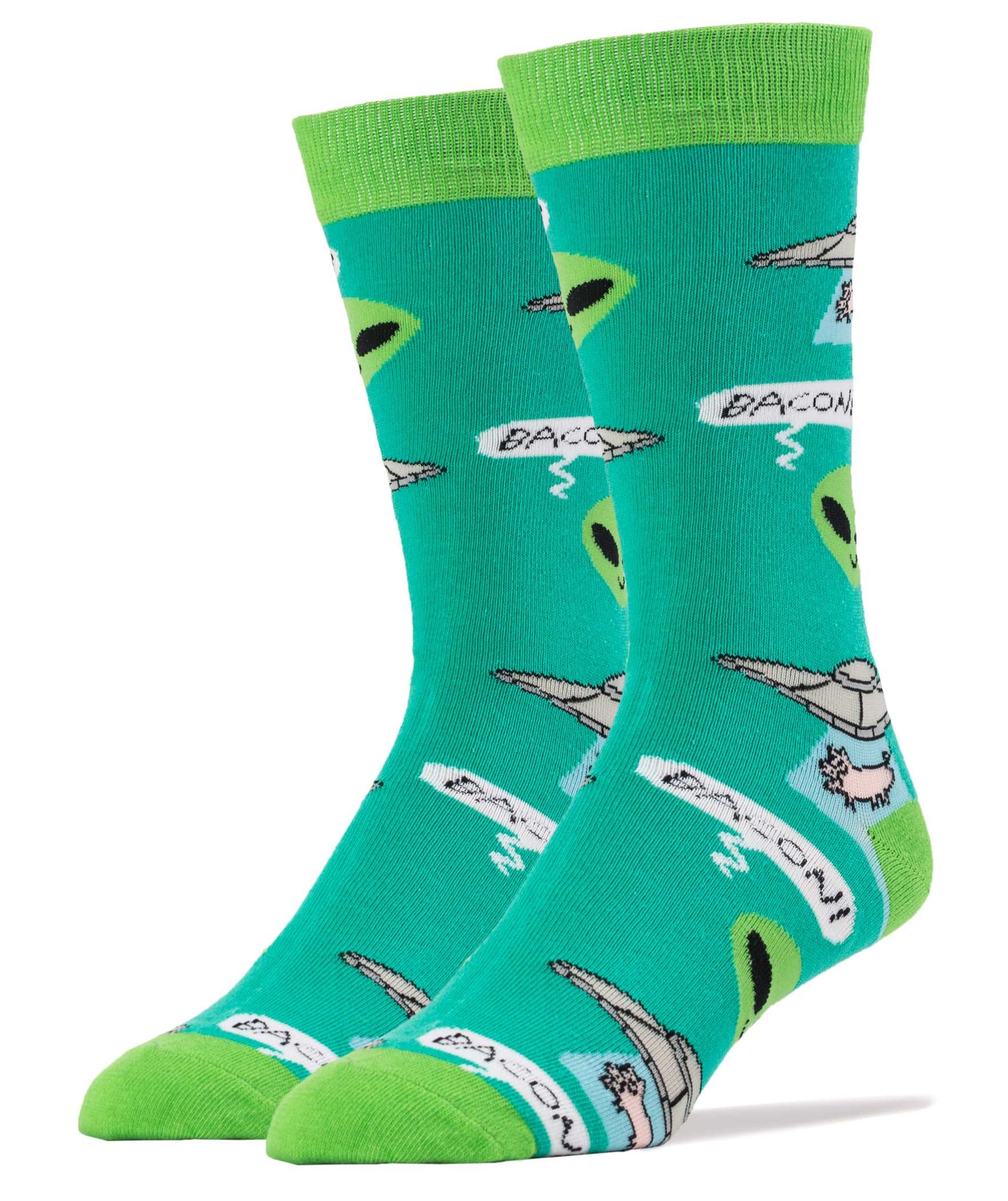 Bacon Abduction Socks | Funny Crew Socks For Men