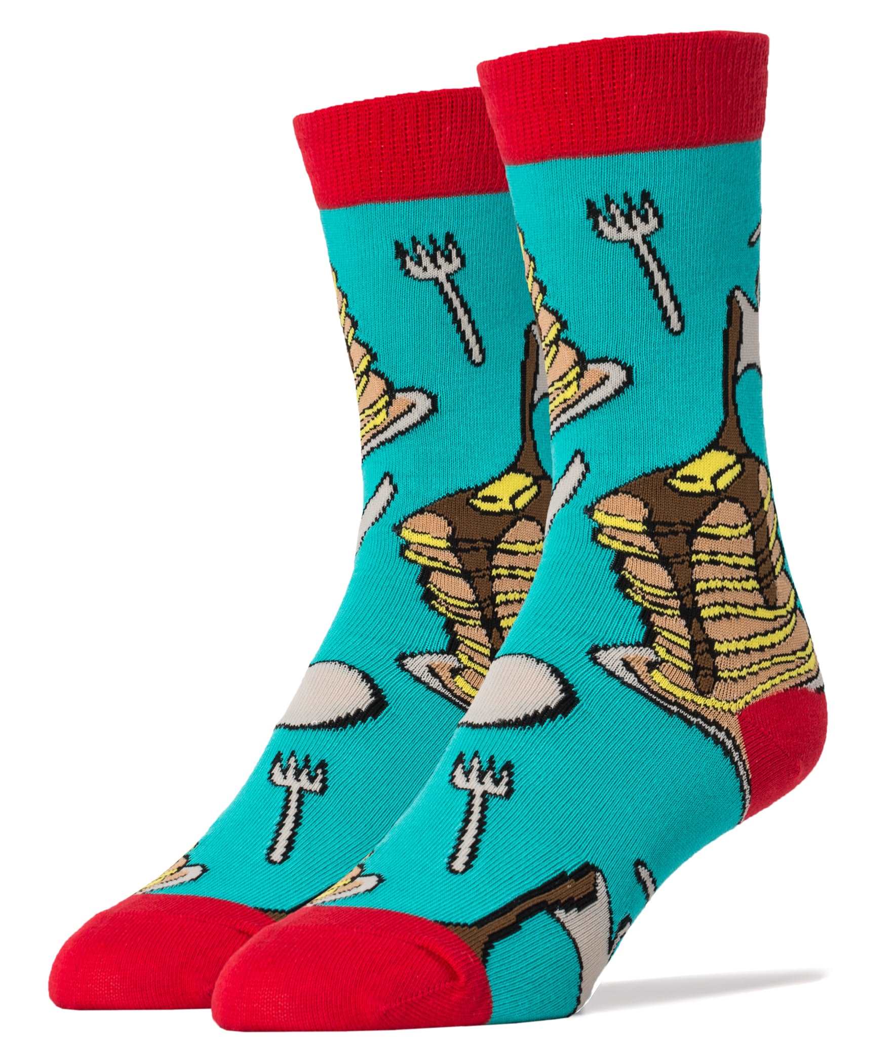 Breakfast Time Socks | Food Crew Socks for Men