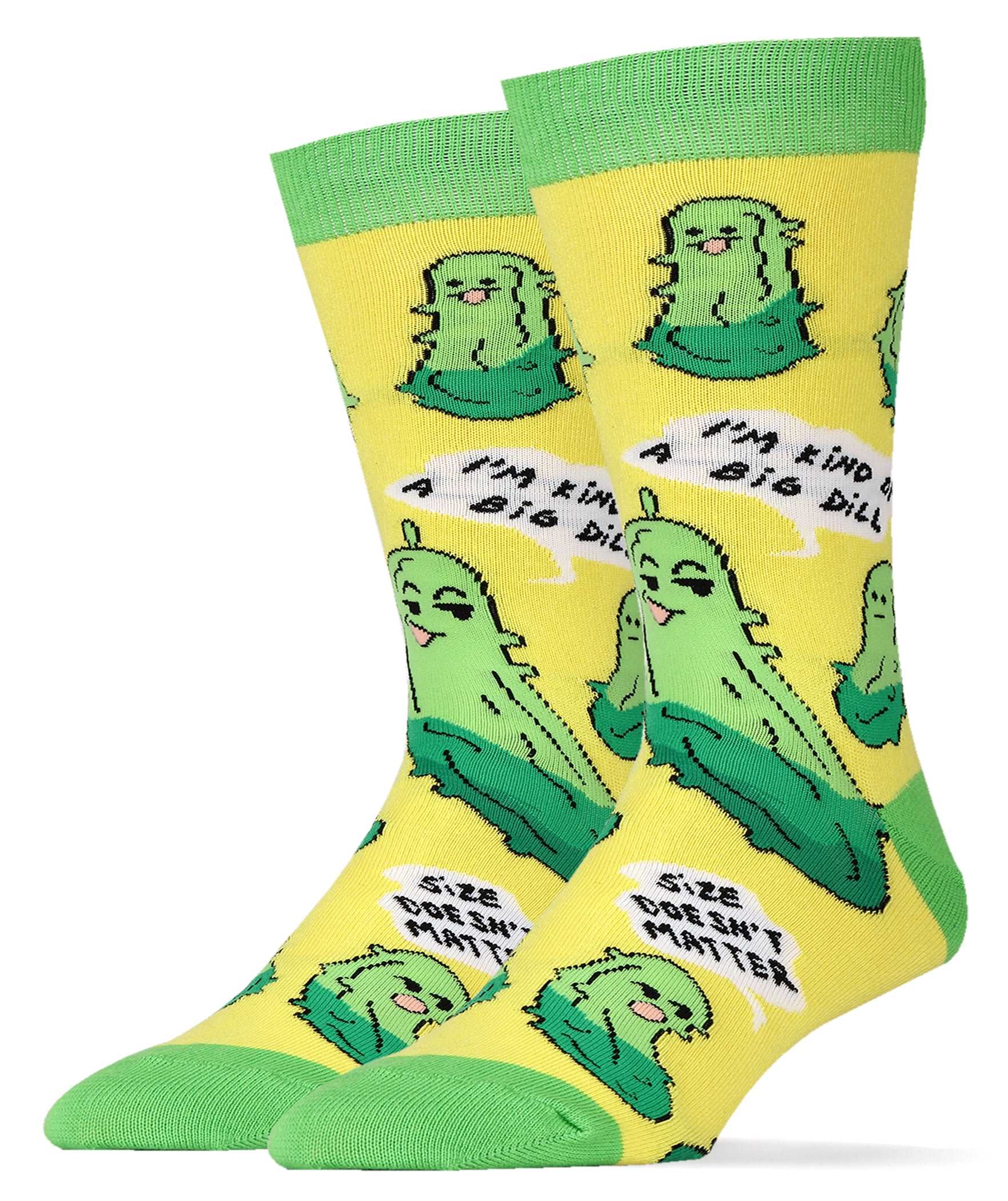 Big Dill Socks | Sassy Crew Socks For Men