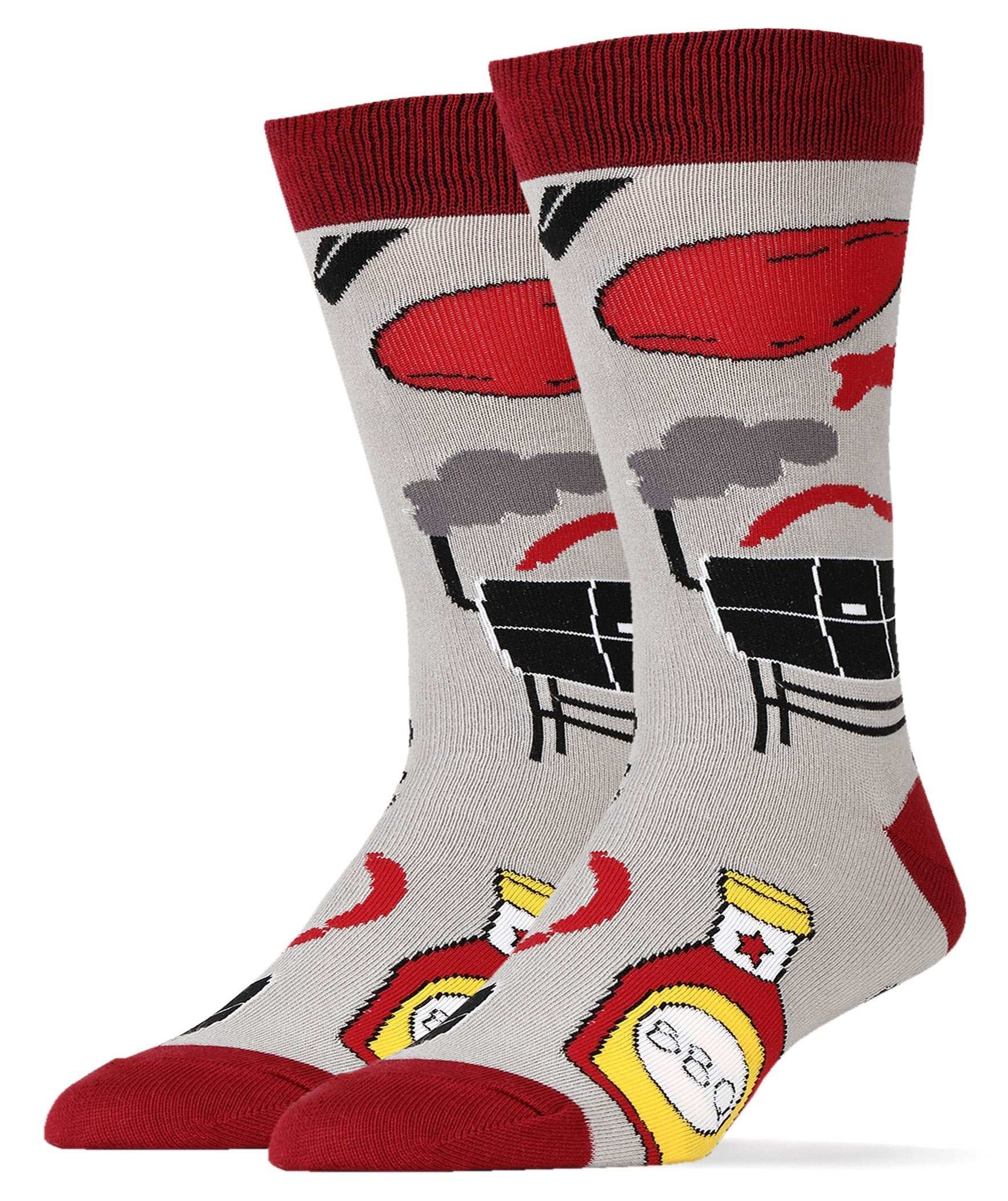 BBQ Chicken Socks | Food Crew Socks for Men