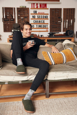 Pantuflas sin cordones de mezcla de lana - 0