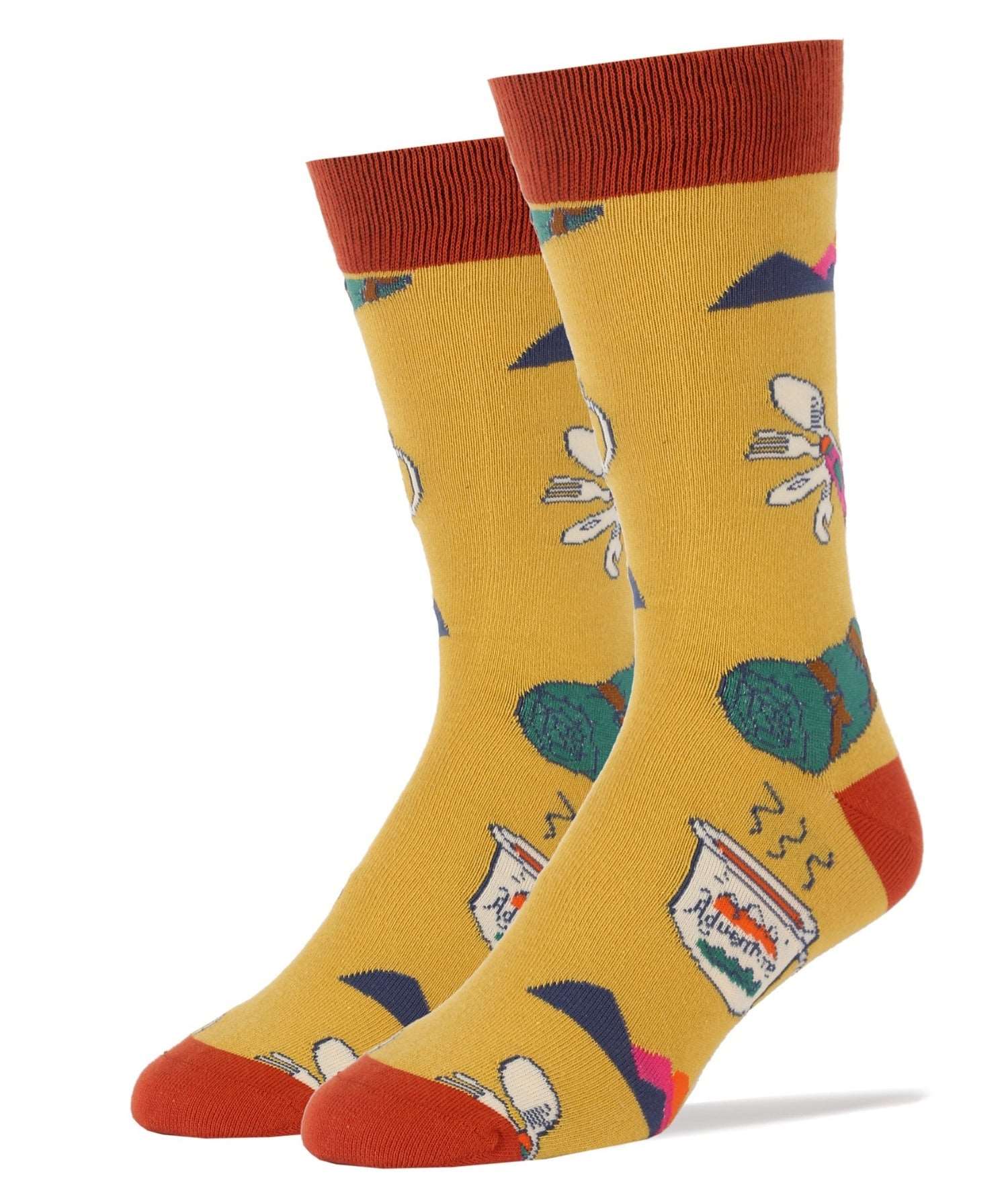 Adventure Socks | Novelty Crew Socks For Men