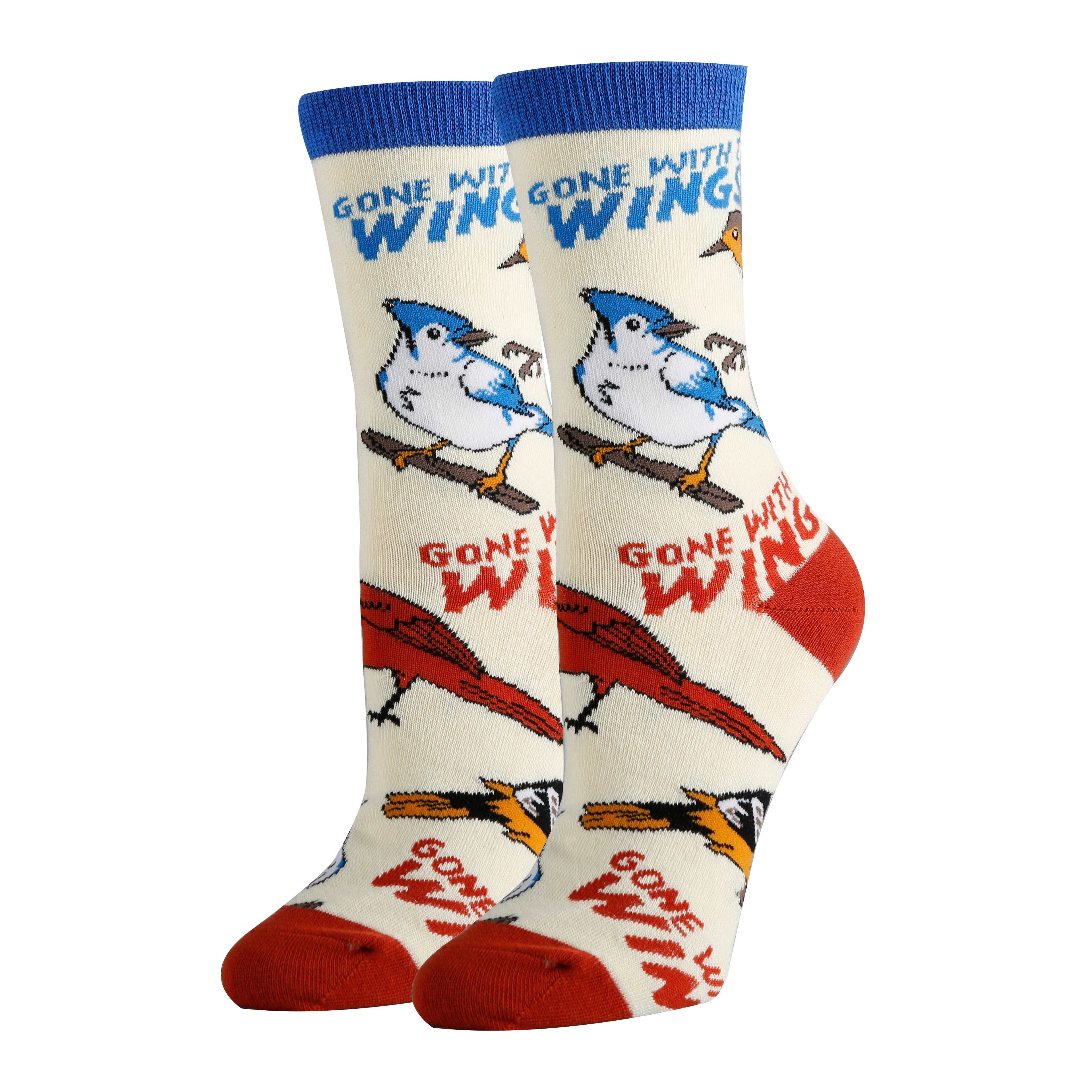 Birds The Word Socks | Novelty Crew Socks For Women