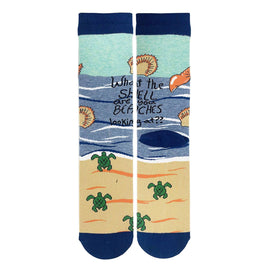 What The Shell Socks | Novelty Crew Socks For Womens