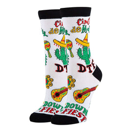 DT Fiesta! Socks | Novelty Crew Socks For Womens