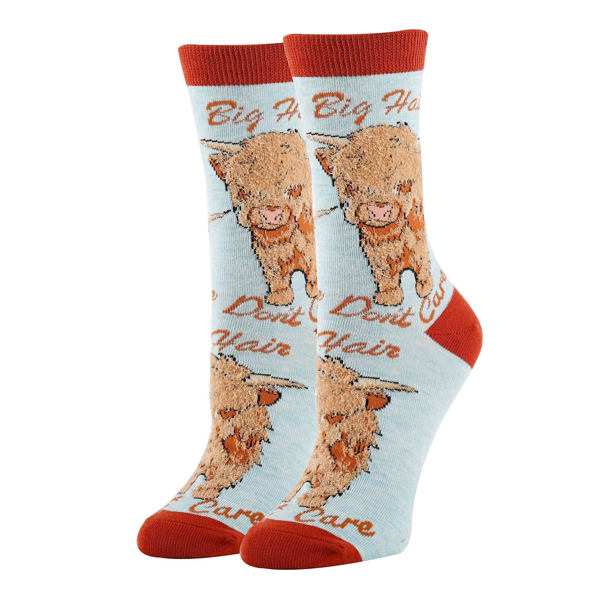 Hair Don't Care Socks | Novelty Crew Socks For Women