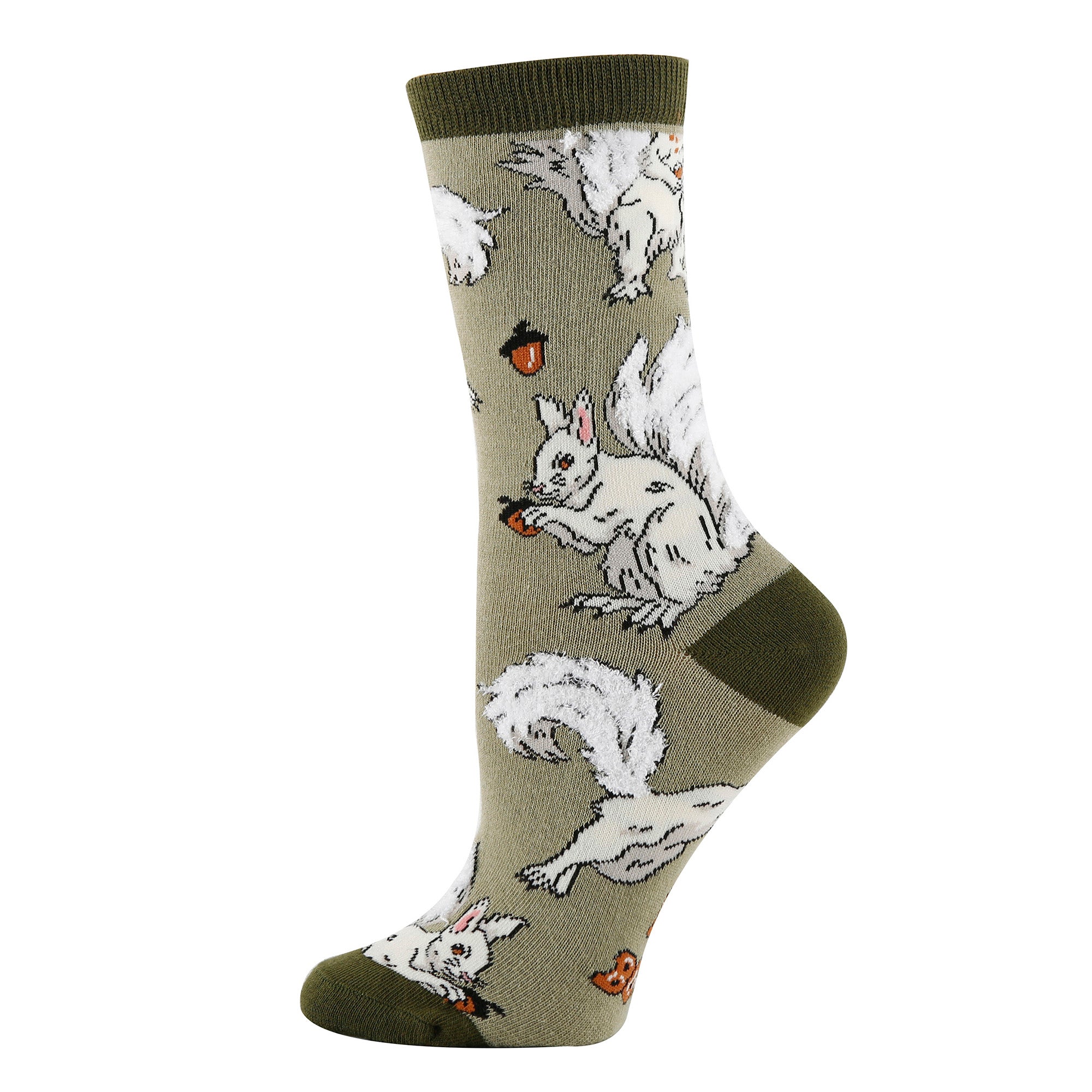 White Fox Squirrel Socks