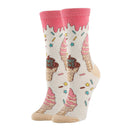 Ice Dreams Socks | Novelty Crew Socks For Women