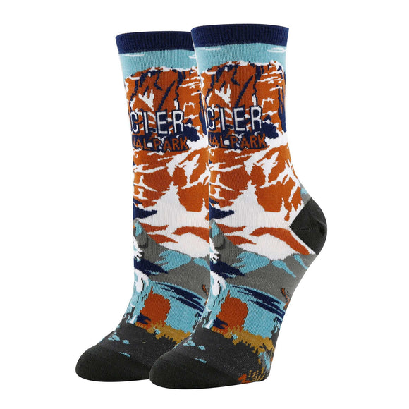 The Glaciers Socks | Novelty Crew Socks For Women