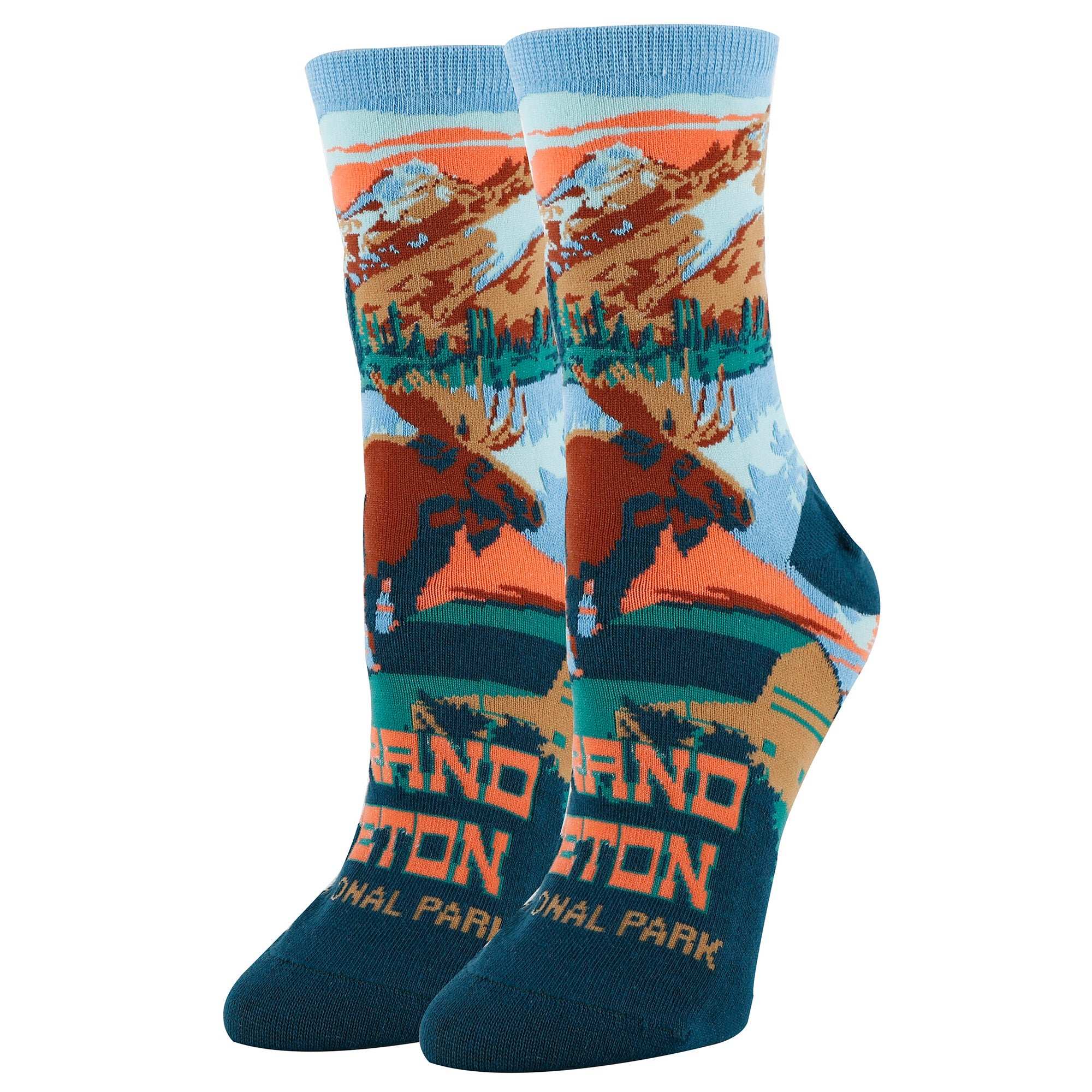 Grand Teton Socks | Novelty Crew Socks For Women