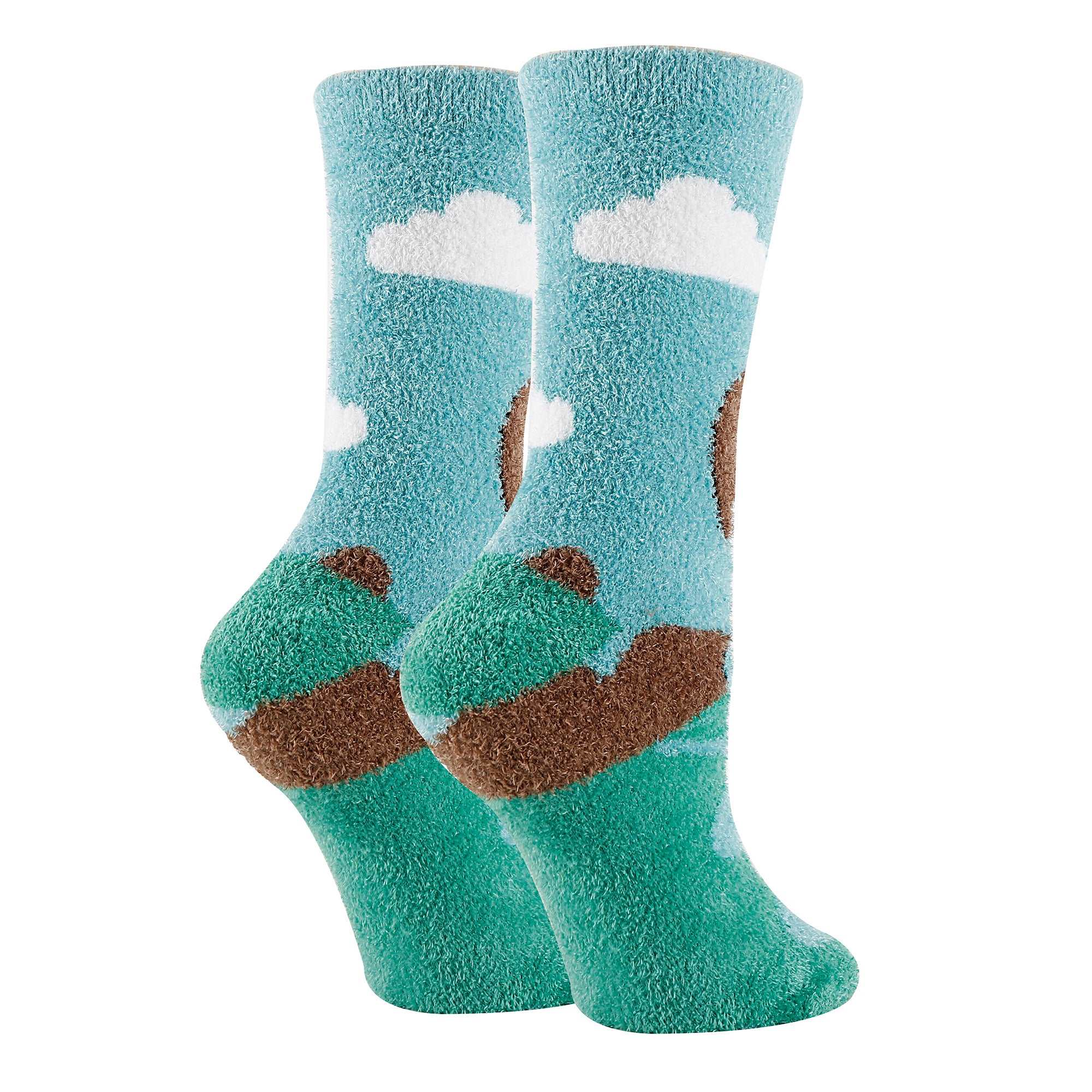 Bob Ross Blast Fuzzy Socks