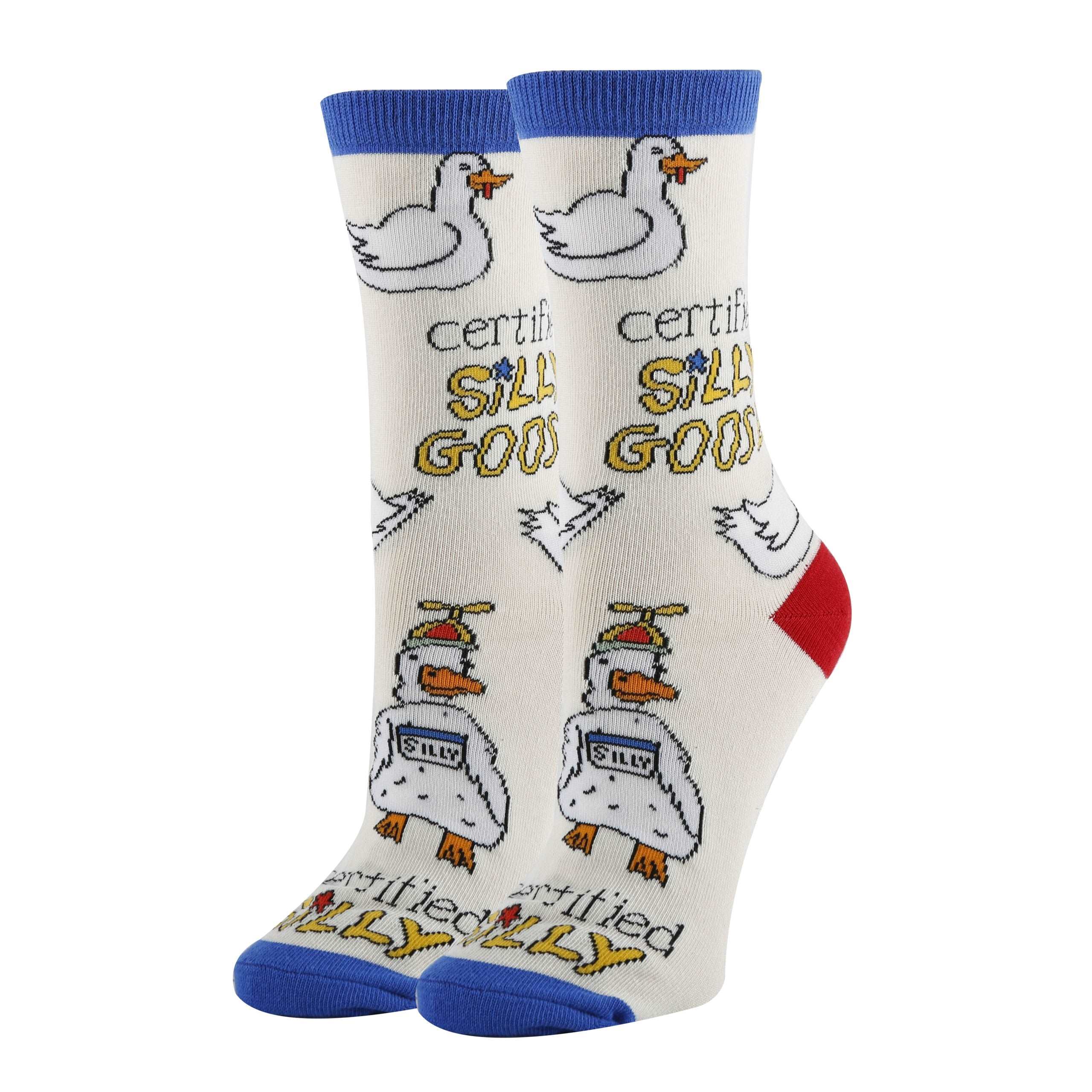 Silly Goose Socks | Funny Crew Socks for Women