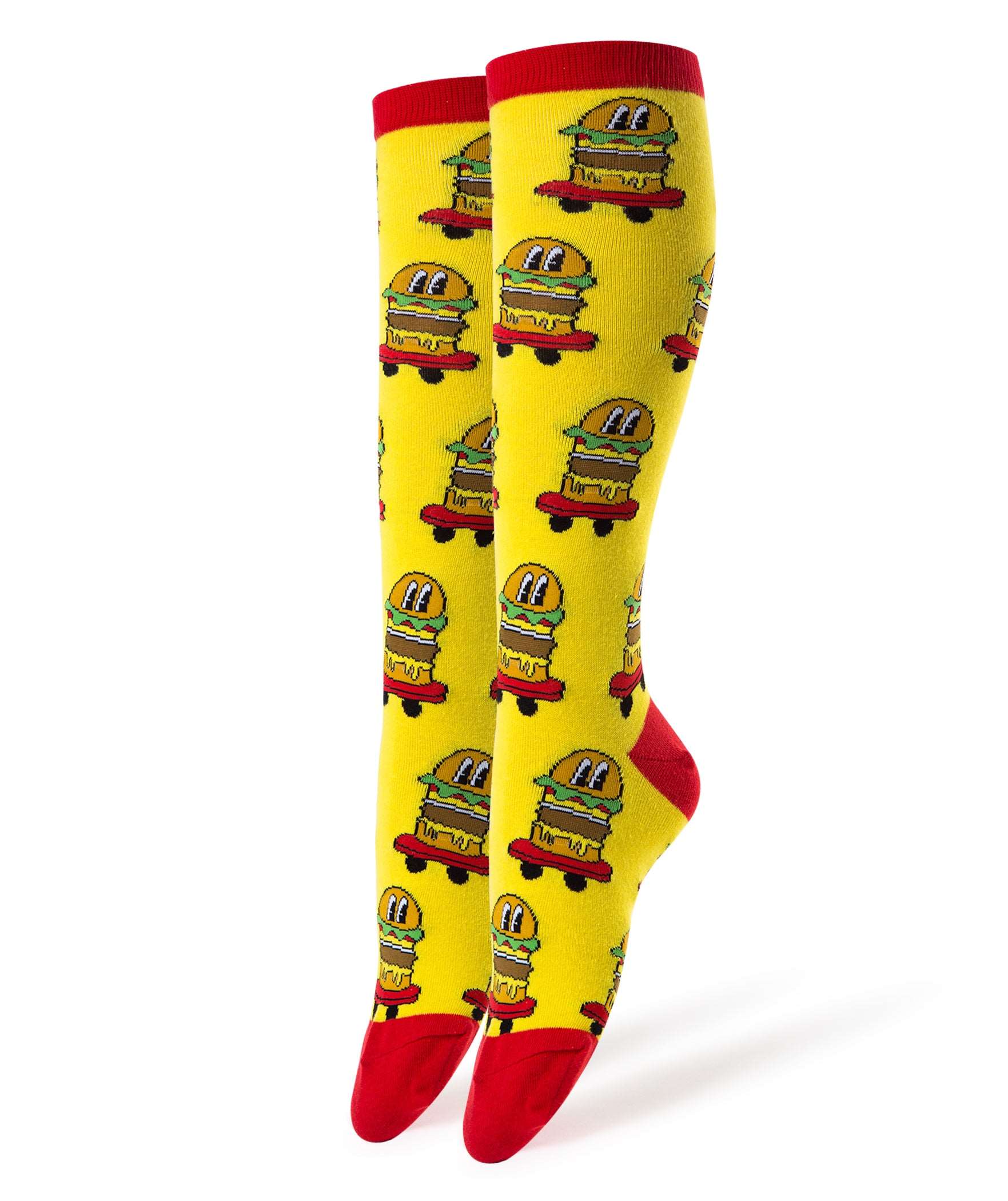 Burgers On Wheels Knee High Socks For Women