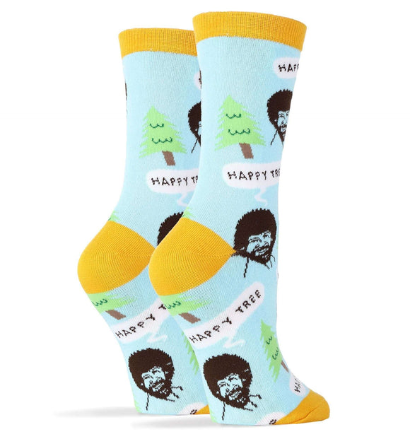 bob-ross-happy-tree-blue-womens-crew-socks-2-oooh-yeah-socks