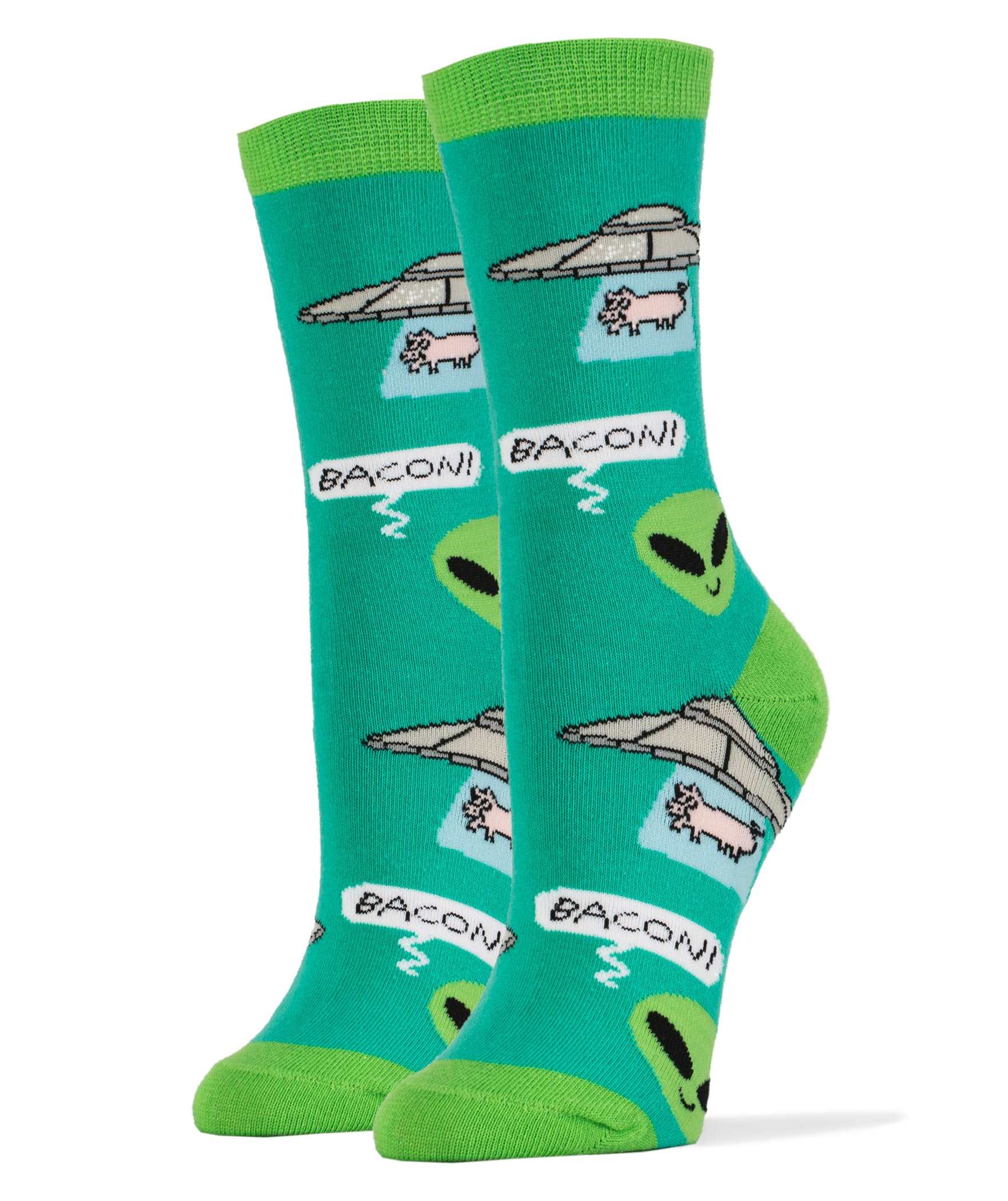 Bacon Abduction Socks | Novelty Socks For Women