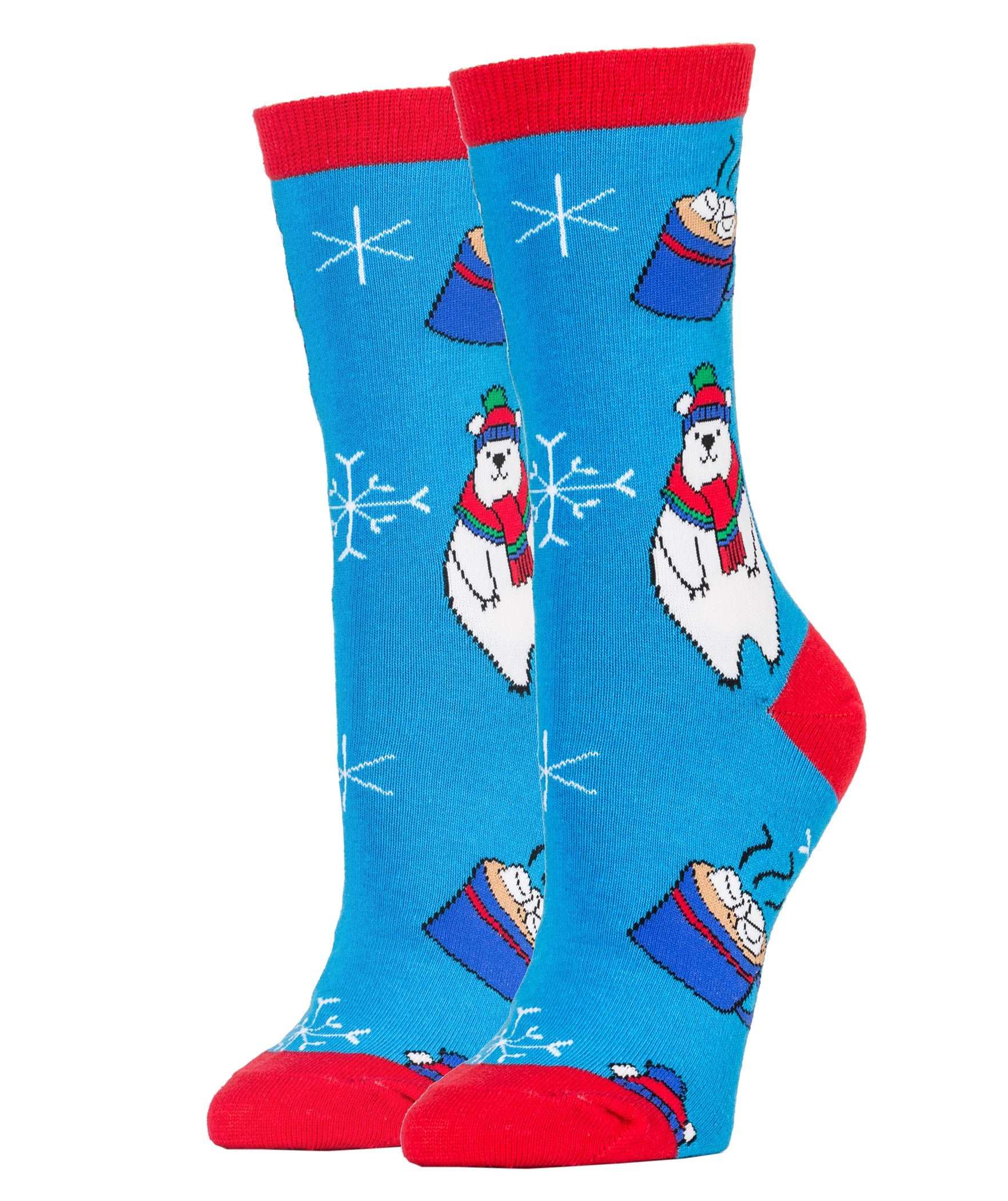 Chill Bear Socks | Novelty Crew Socks For Women