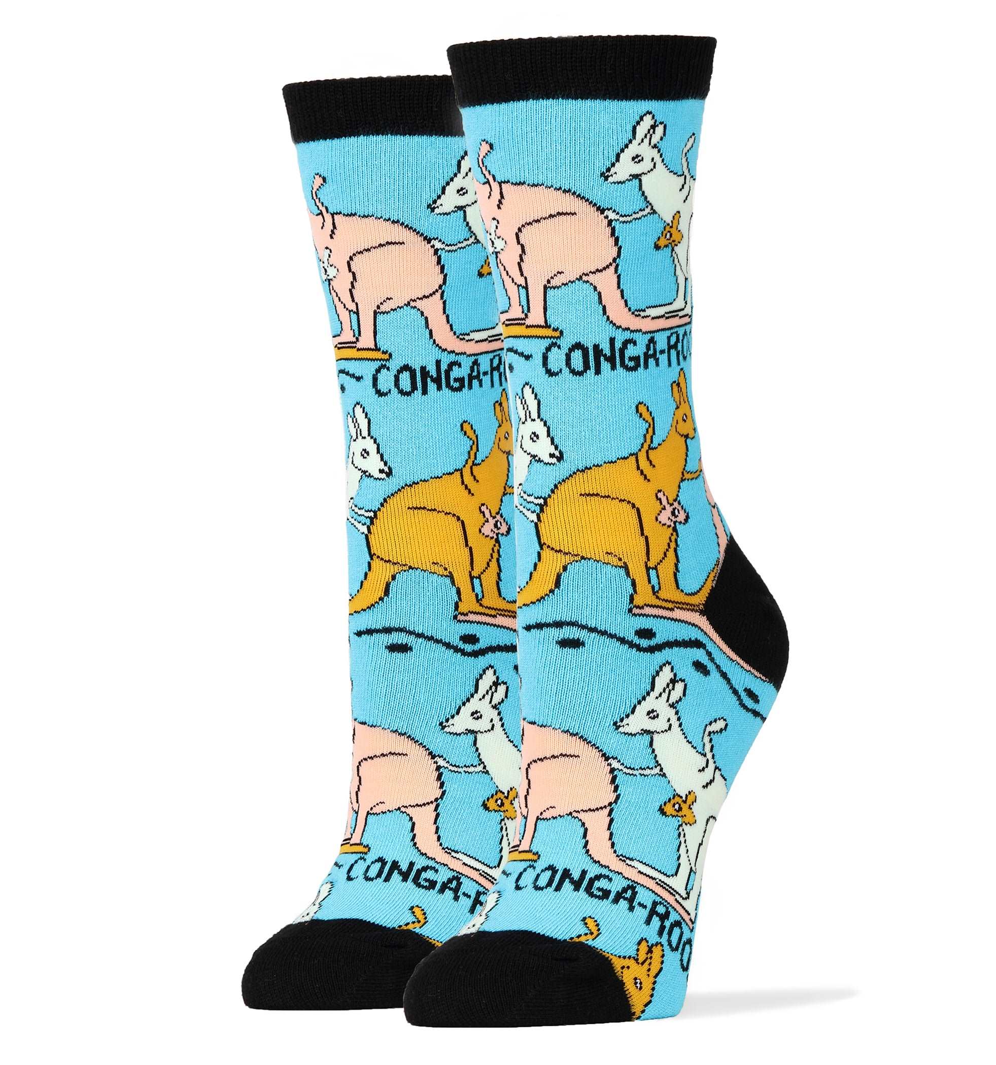 Congaroos Socks | Novelty Crew Socks For Women