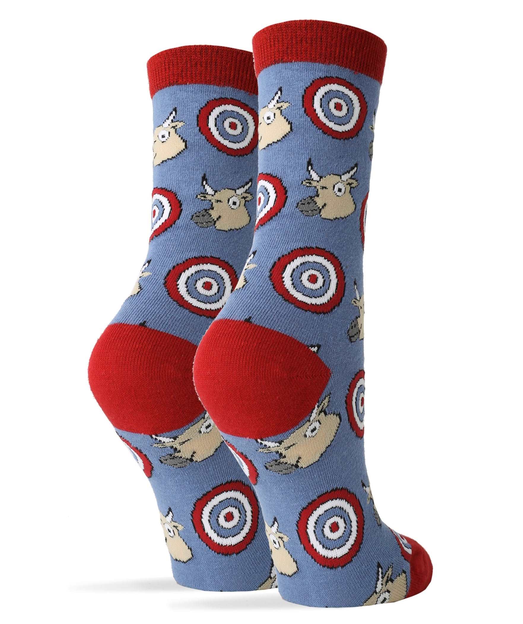 bulls-eye-womens-crew-socks-2-oooh-yeah-socks