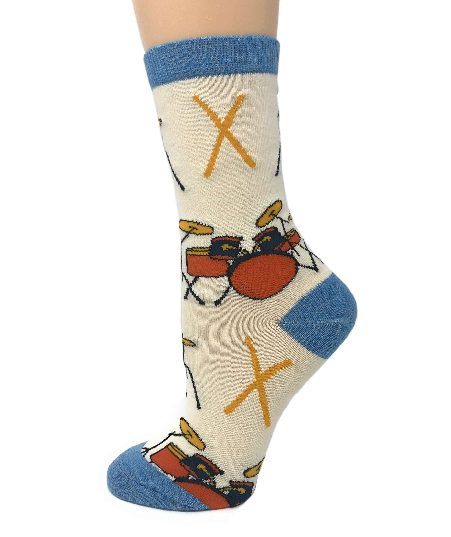 Drums Socks | Novelty Crew Socks For Women