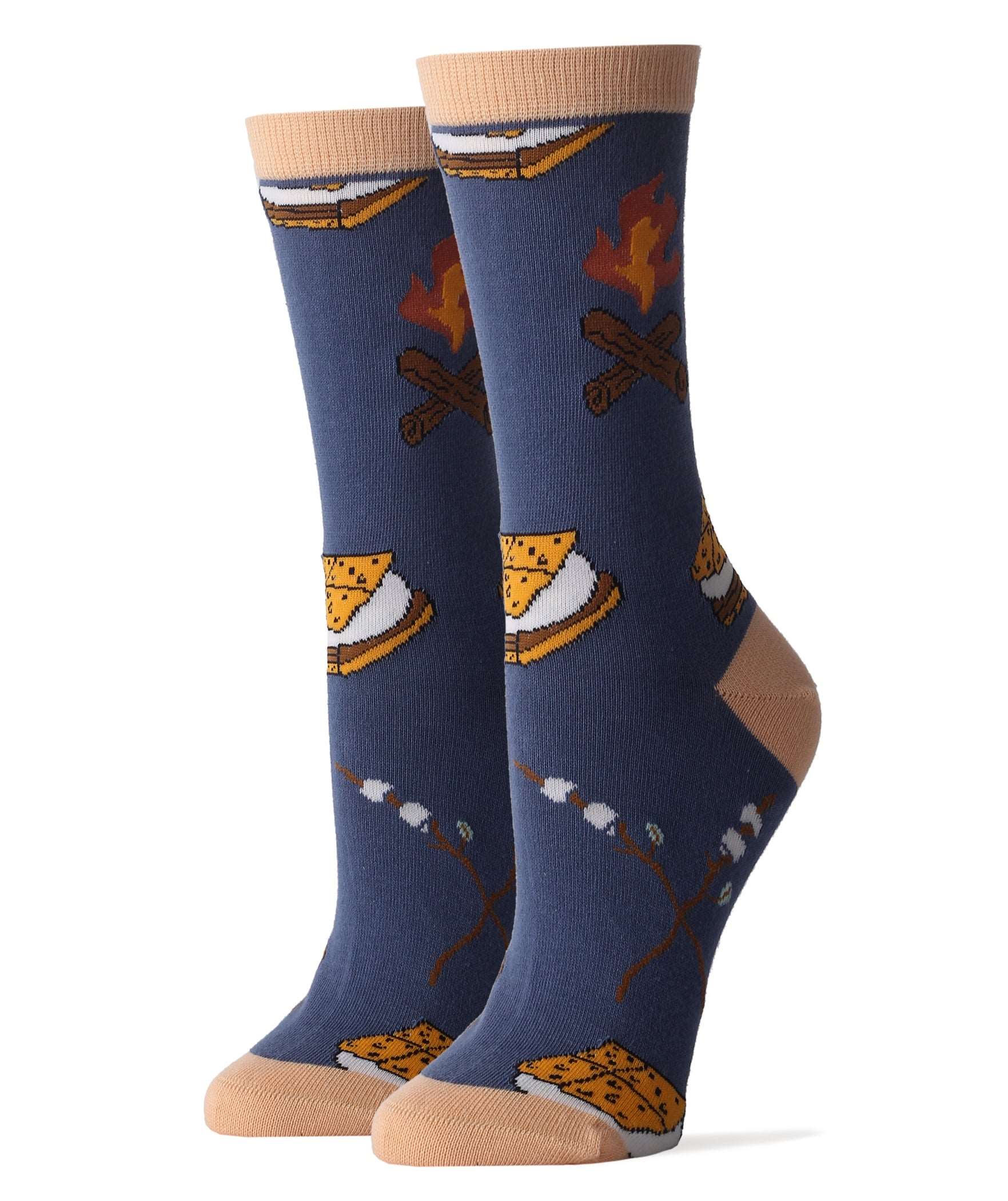 Camp Vibes Socks | Novelty Crew Socks For Women