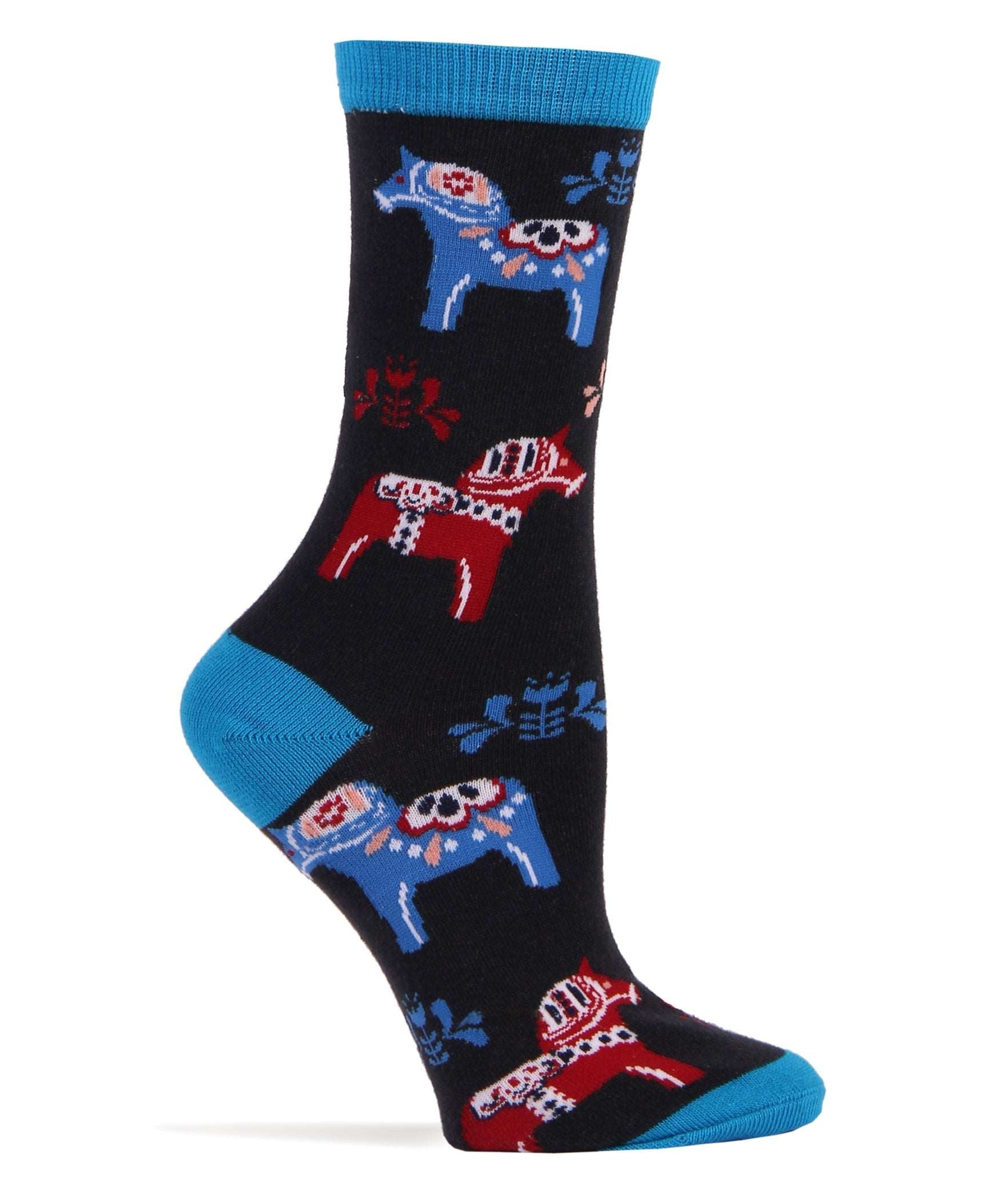 dala-horse-womens-crew-socks-2-oooh-yeah-socks