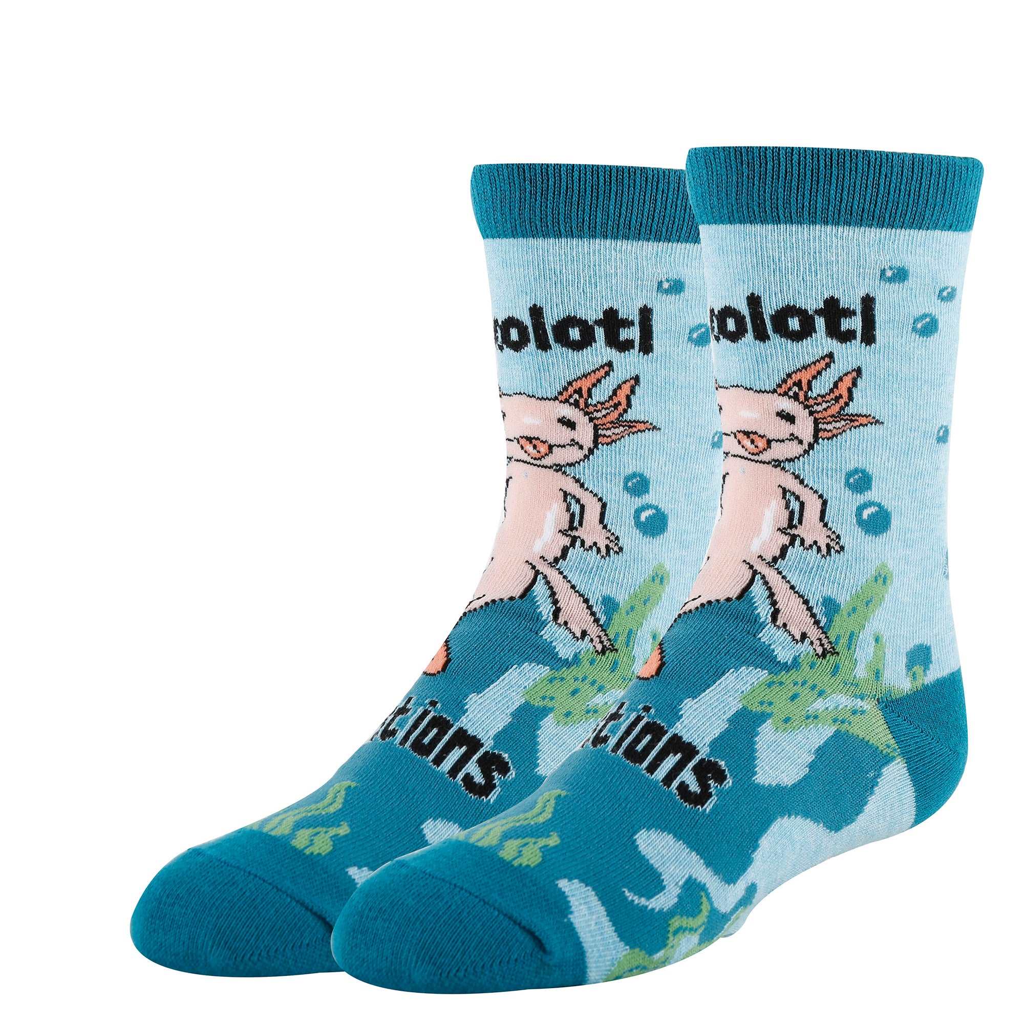 Axolotl Spirit Socks | Cute Crew Socks for Kids