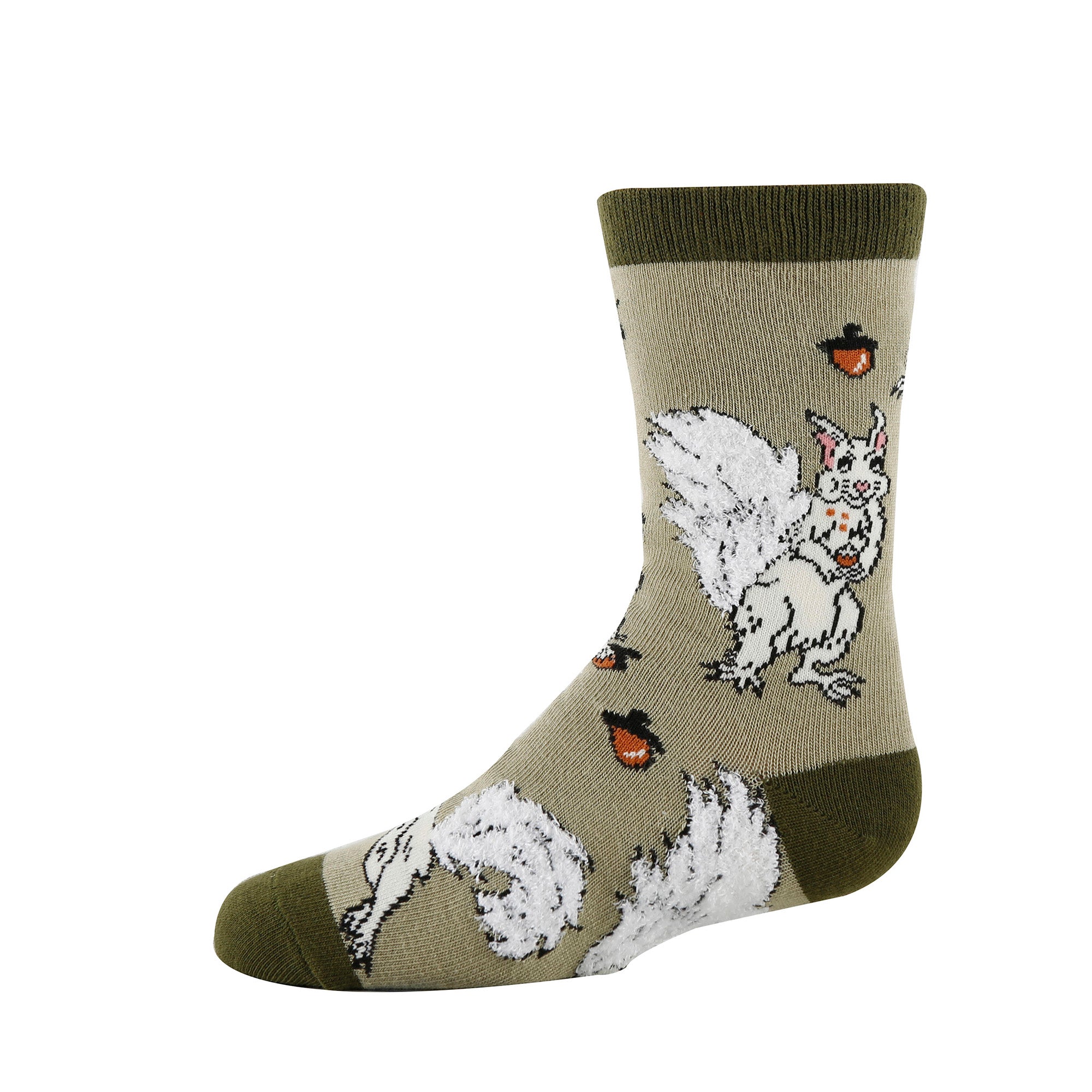 White Fox Squirrel Socks-3